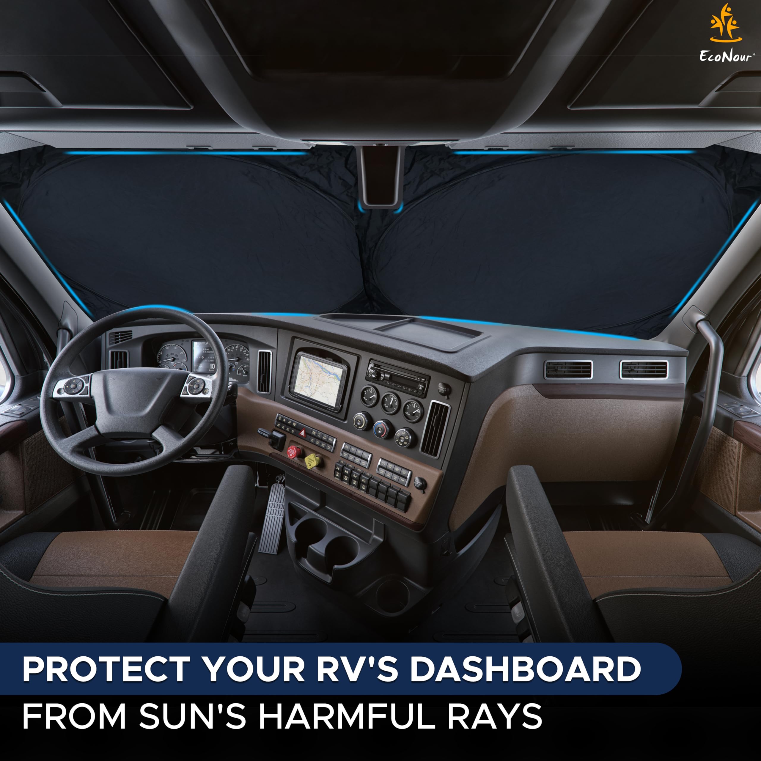 RV Windshield Sunshade – Heat and UV Protection for Motorhomes