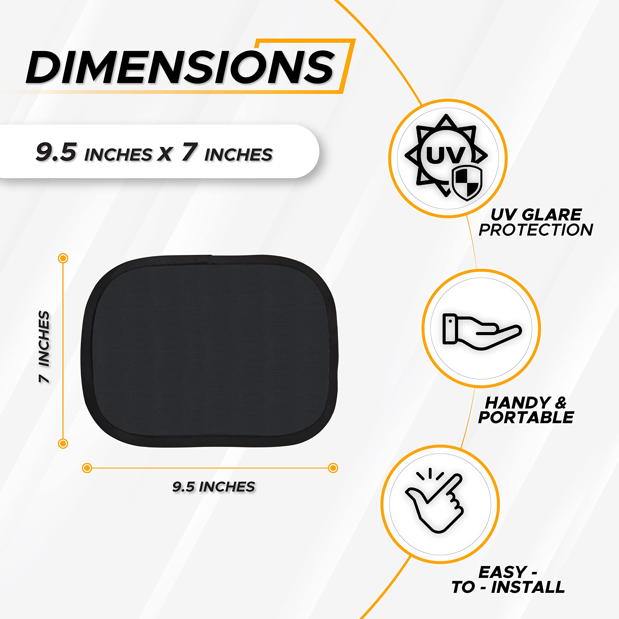 Car Miniature Static Cling Window Shade Blocks Sunlight