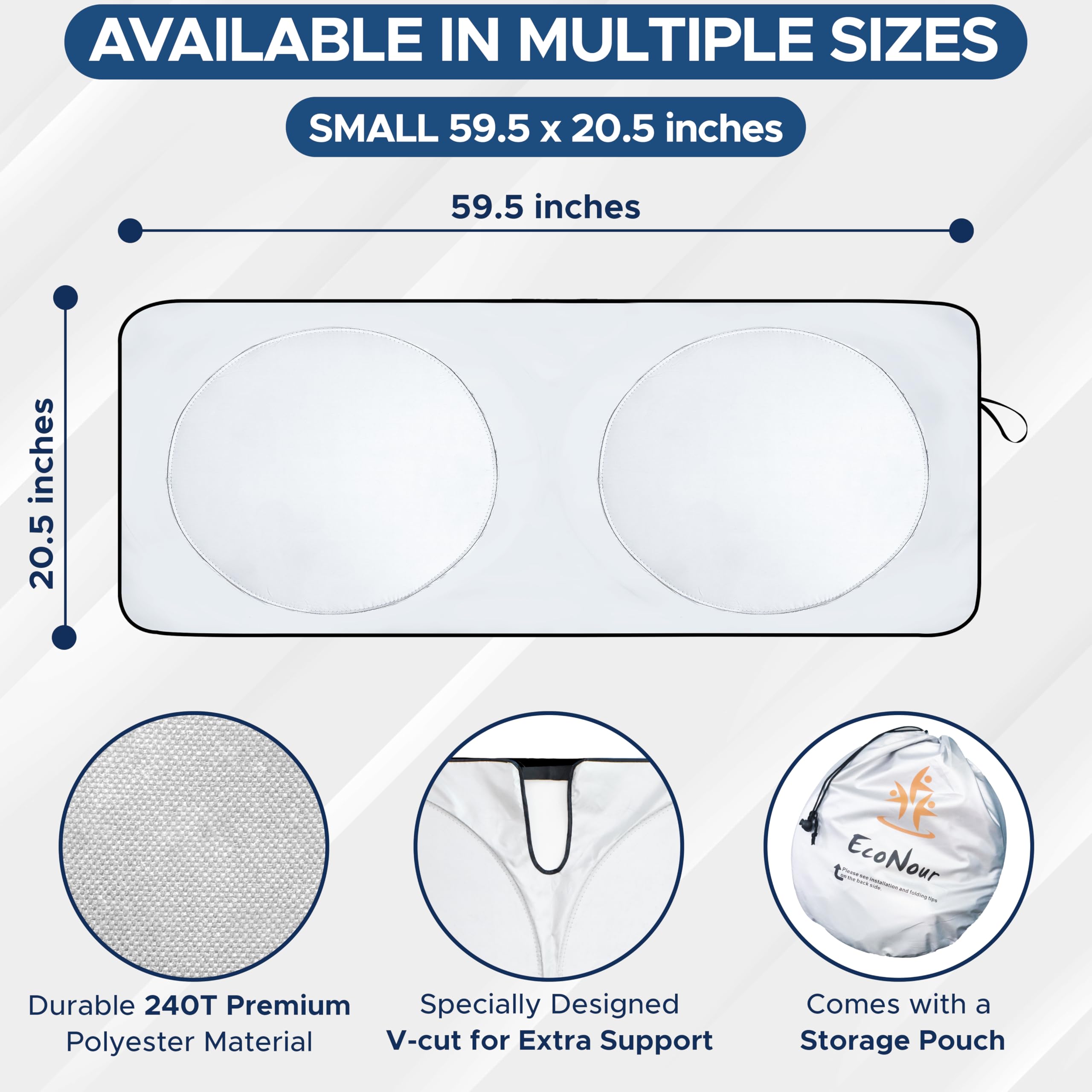 Jeep Wrangler Windshield Sunshade – EcoNour Foldable Front Window Shade