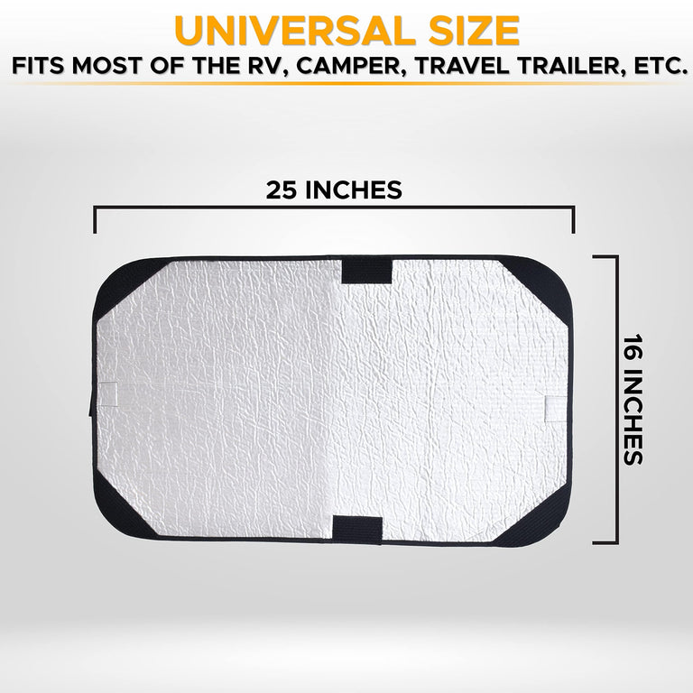 Foldable RV Door Window Shade with UV protection for travel trailer