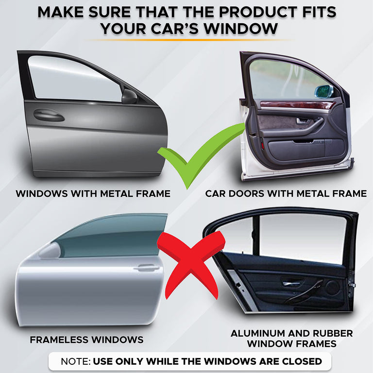EcoNour Magnetic Car Side Window Sun Shade protects baby from sun glare