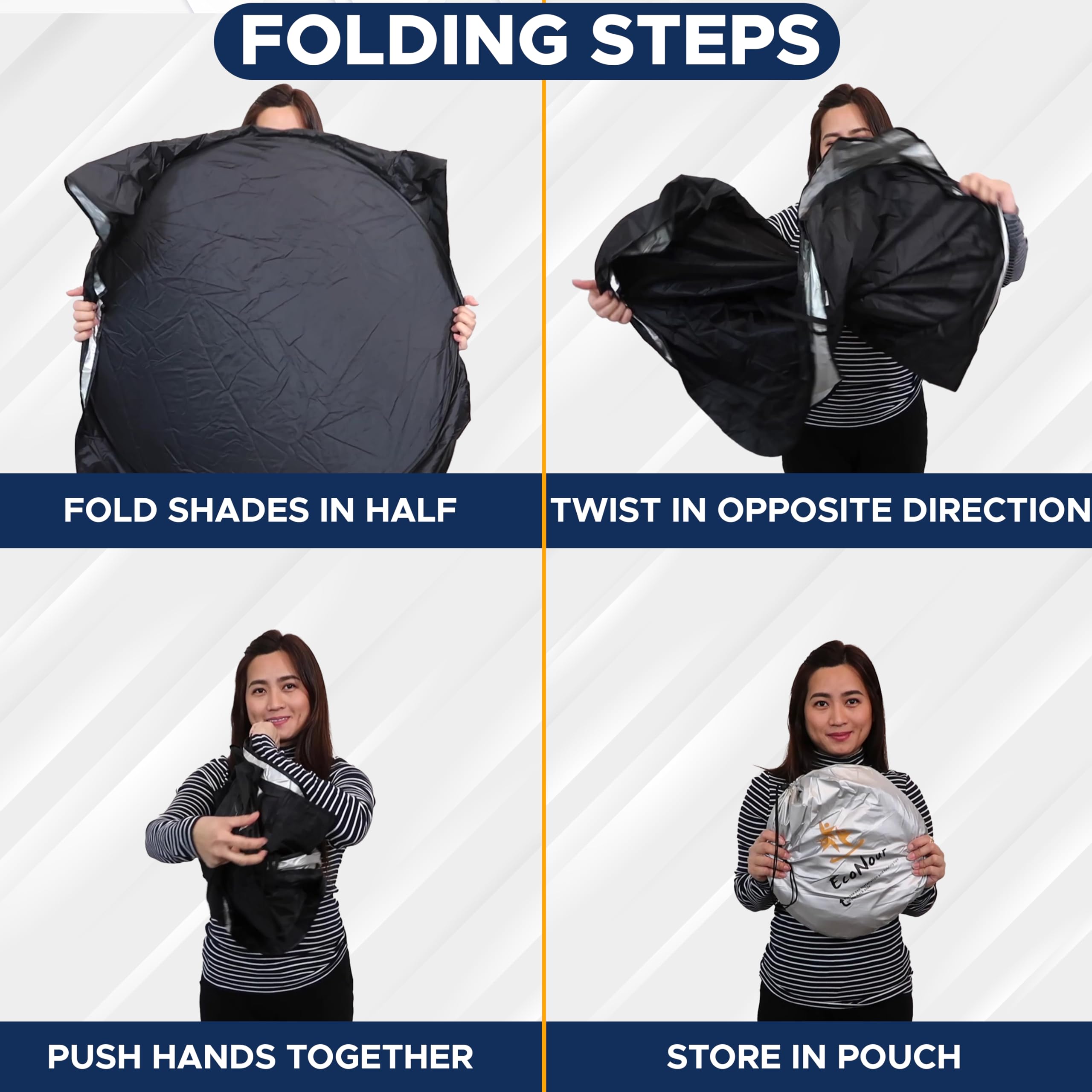 Car Windshield Sun Shade – Easy Foldable Design for SUVs, Sedans & Hatchbacks