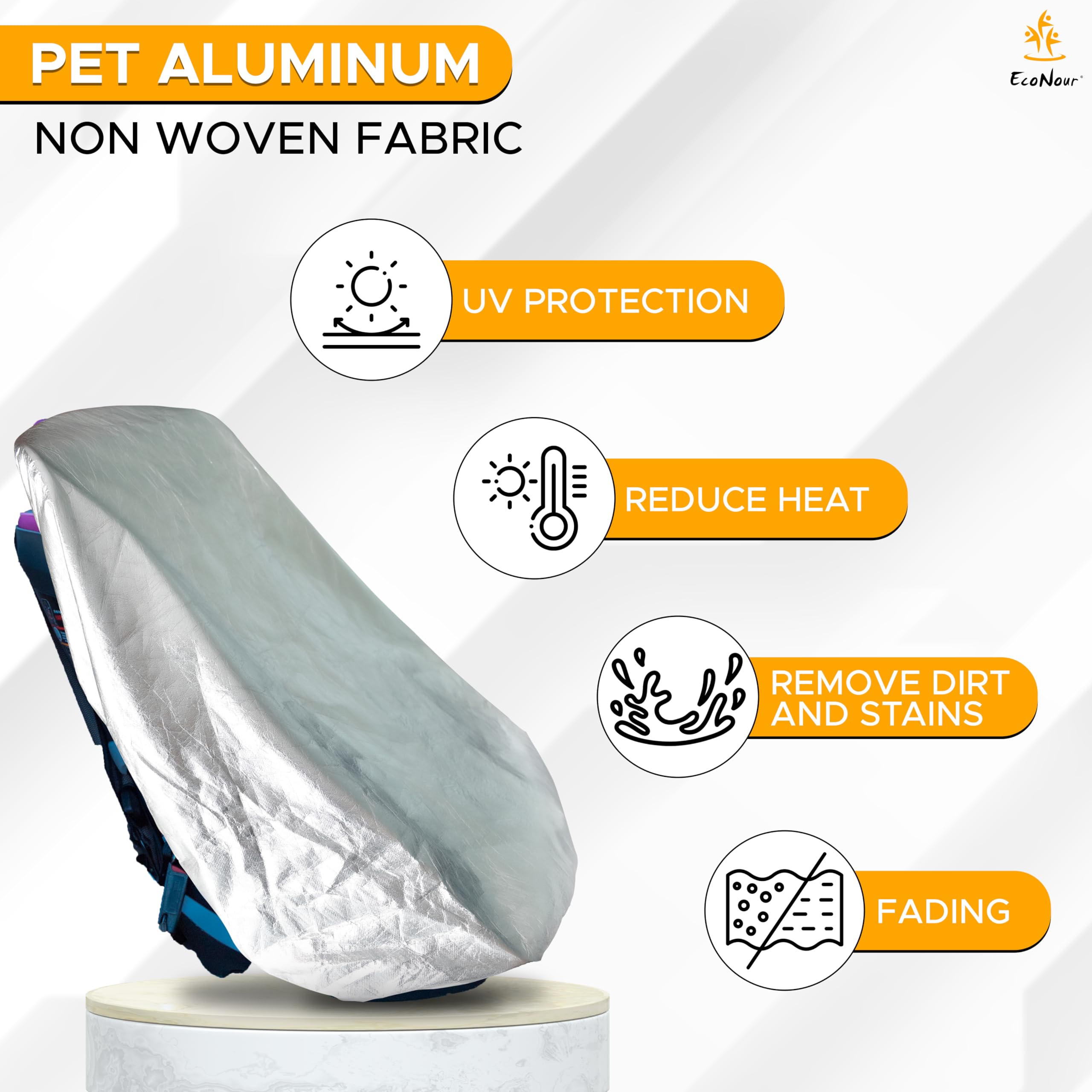 Reflective Baby Car Seat Sun Shade Cover for Toddler