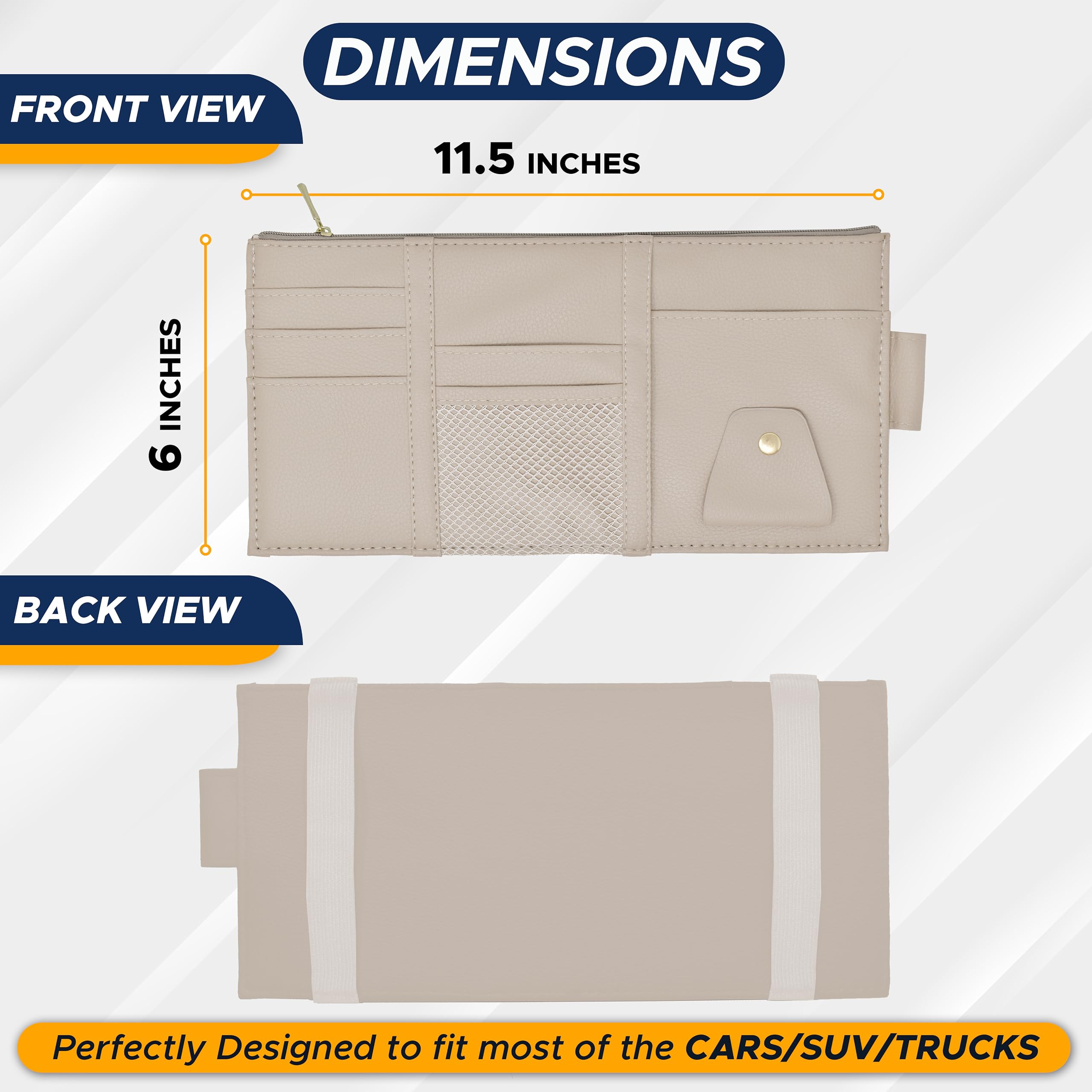 EcoNour Car Sun Visor Organizer keeps vehicle interior tidy and organized
