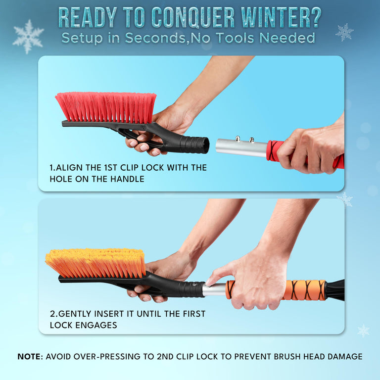 27 inch car snow brush and ice scraper EcoNour for cars and SUVs