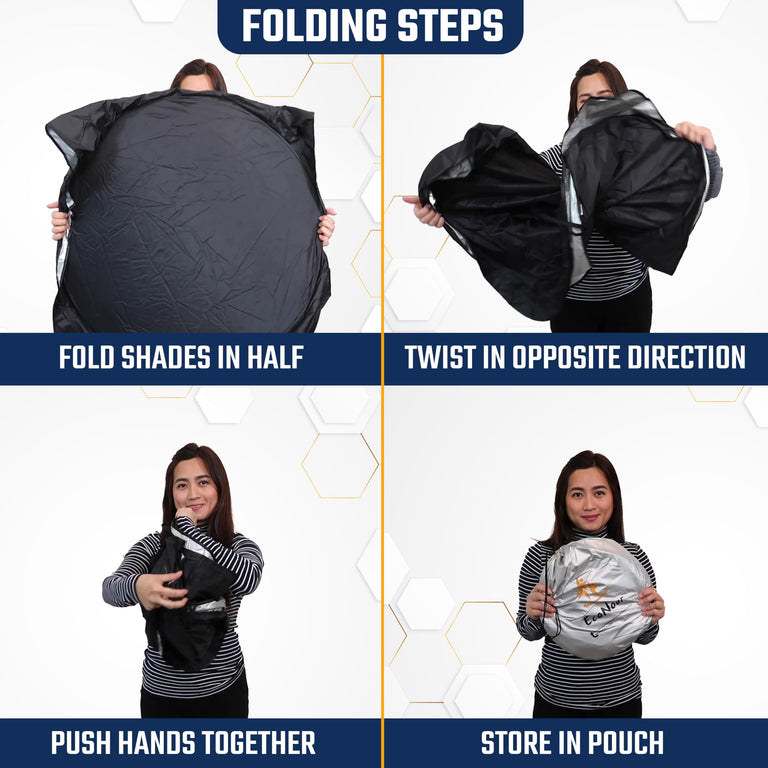 Car Windshield Sunshade – EcoNour Front Window Sunshade for Small Cars