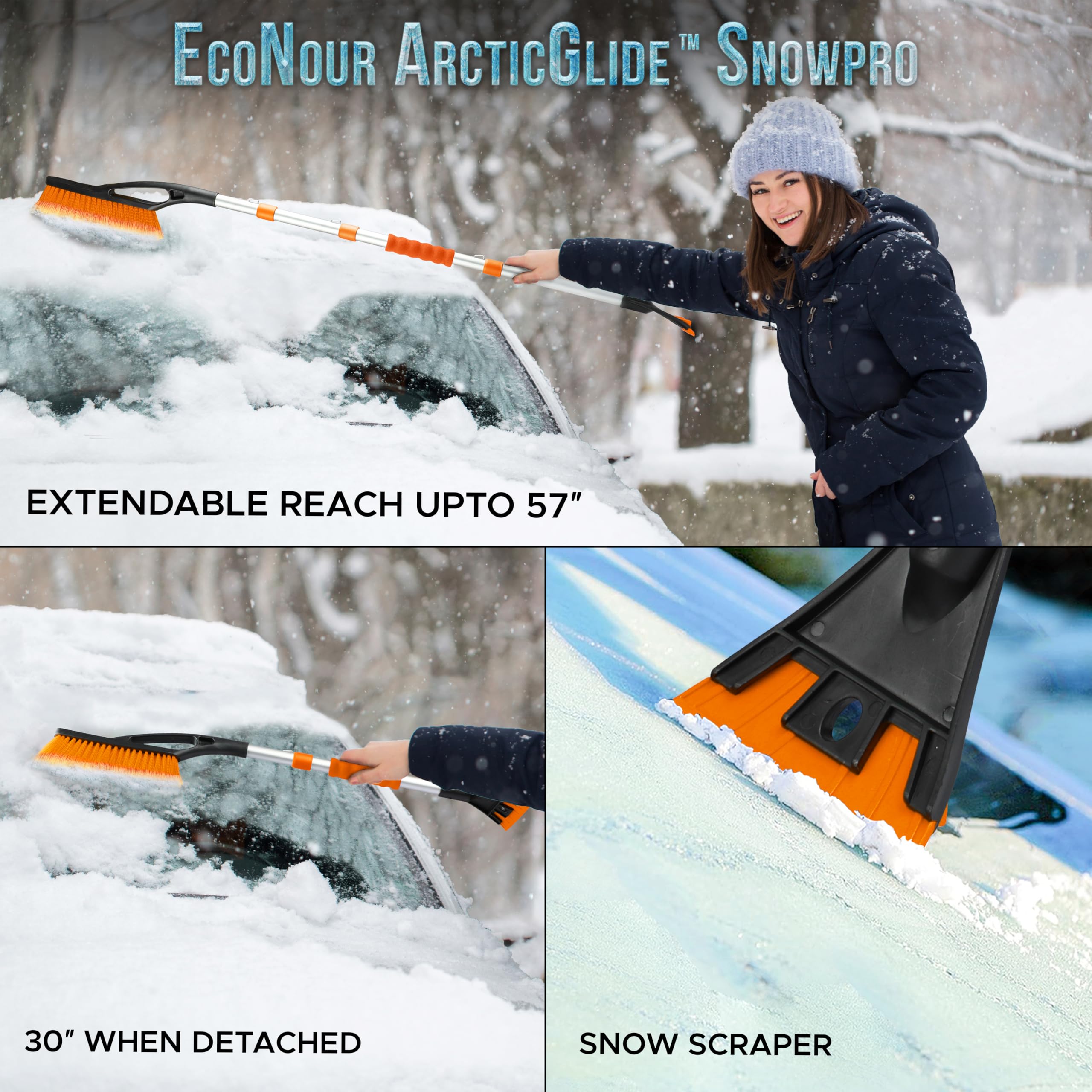 Detachable Snow Brush with Ice Scraper 57