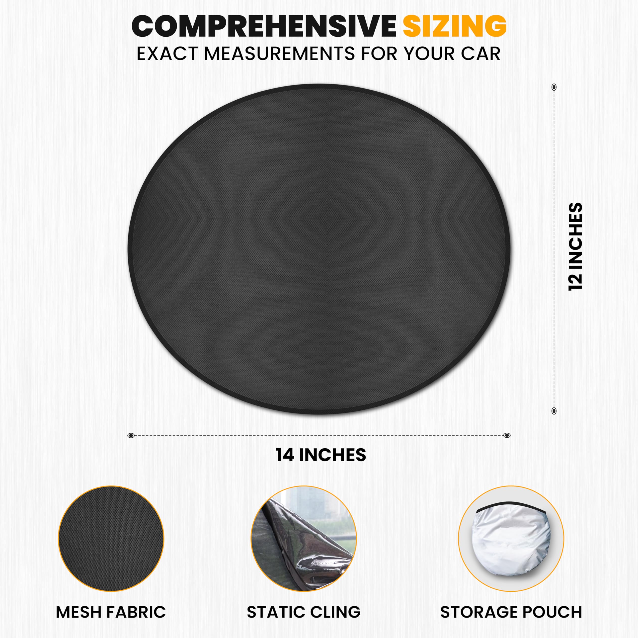 Semi-Transparent Static Cling Window Shade 2 Pack for Sun Glare