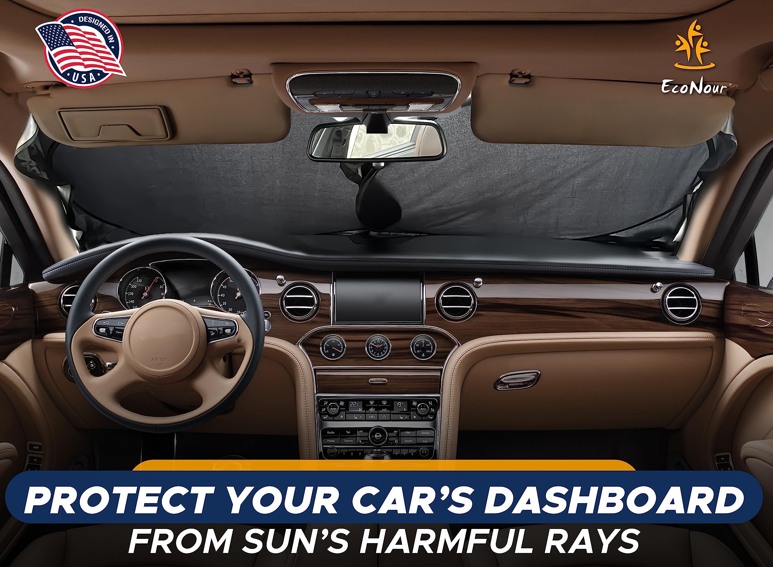 Car Shade Front Windshield – Blocks UV Rays & Heat for Car Interior