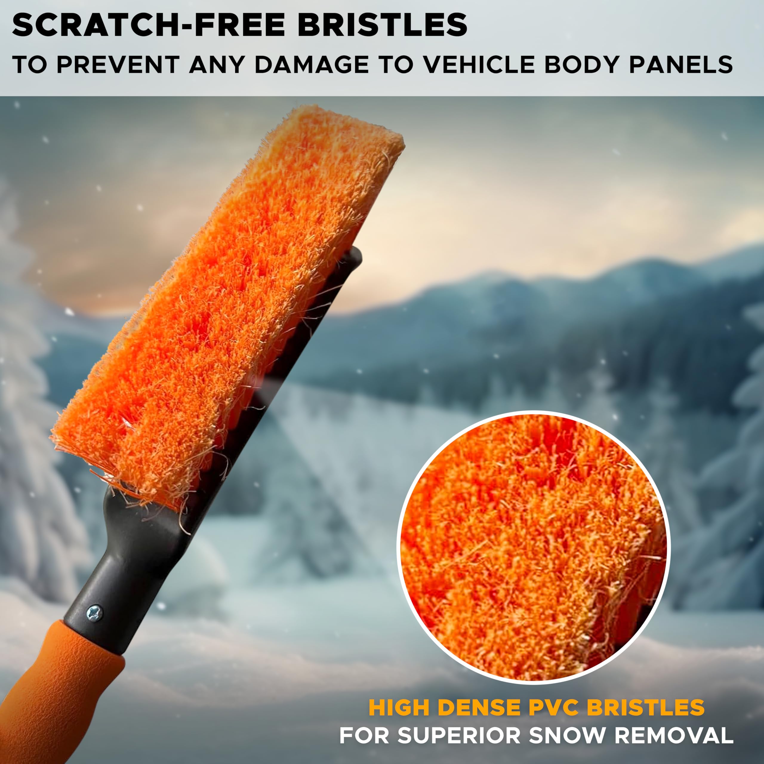 17 inch snow brush & ice scraper EcoNour durable automotive tool