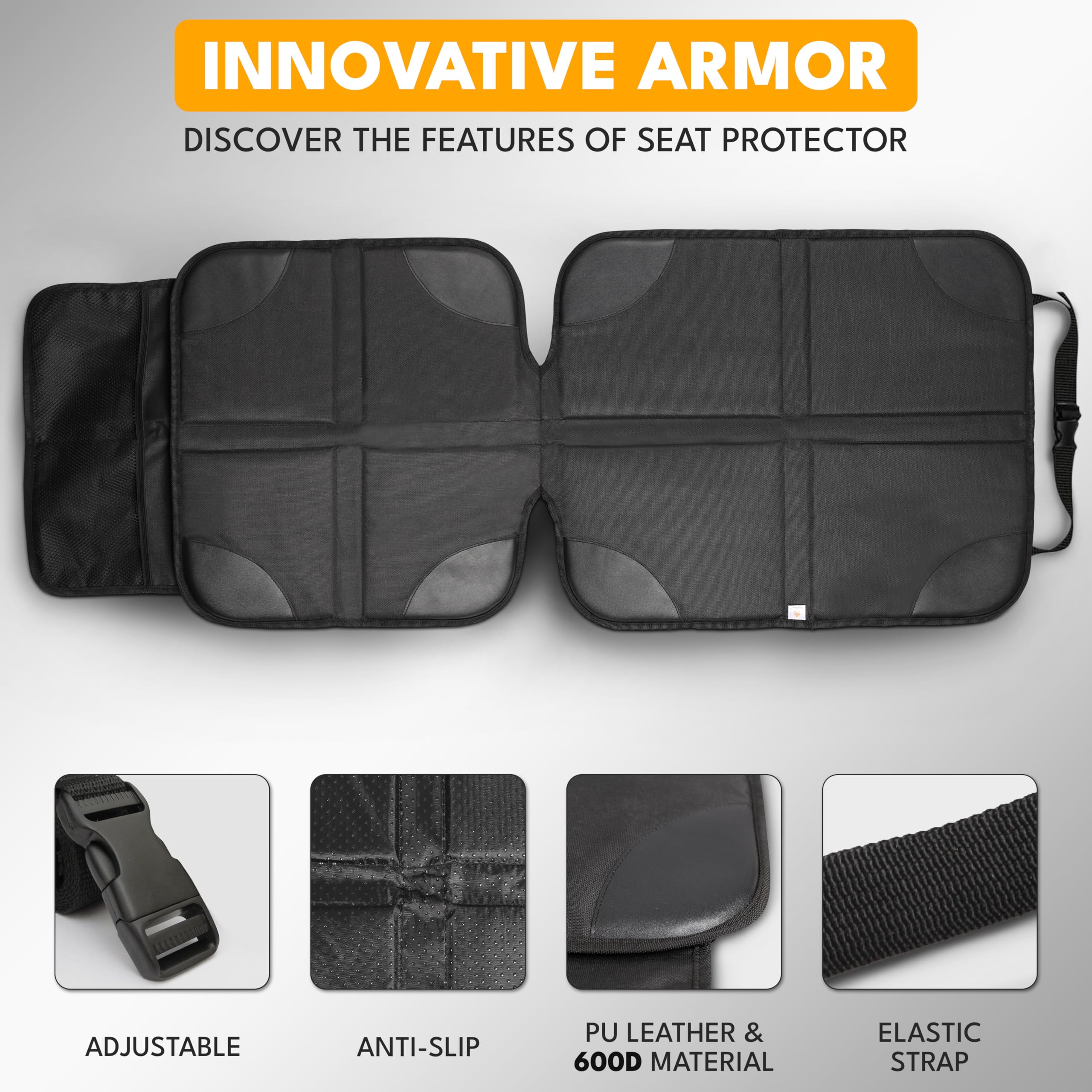 Universal Child Car Seat Protector Fits Cars, SUVs, Trucks