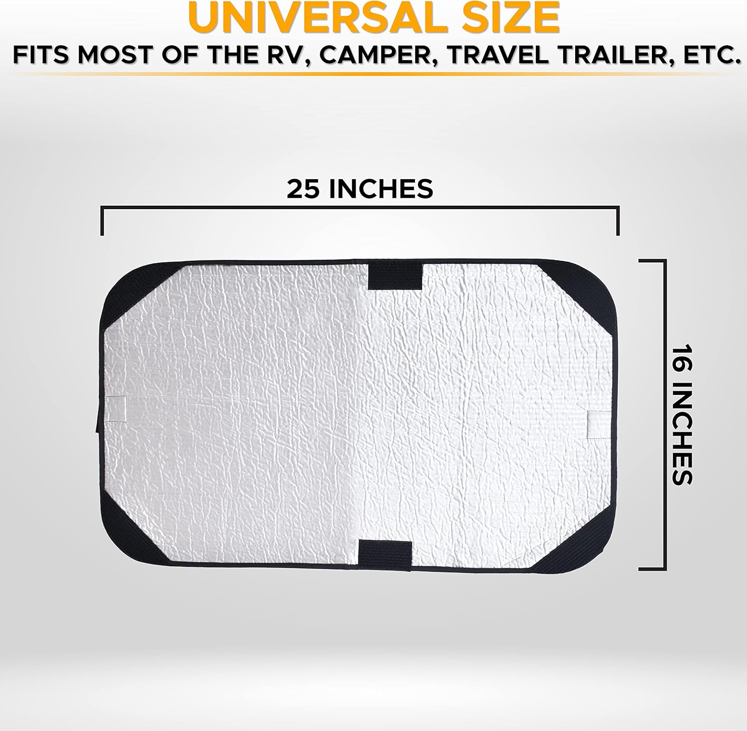 EcoNour RV Door Window Shade | Modern/Sleek RV Sunshade | UV & Privacy Protection | Foldable Window Cover | 25x16 inches | Universal Fit for RV, Camper, Travel Trailer