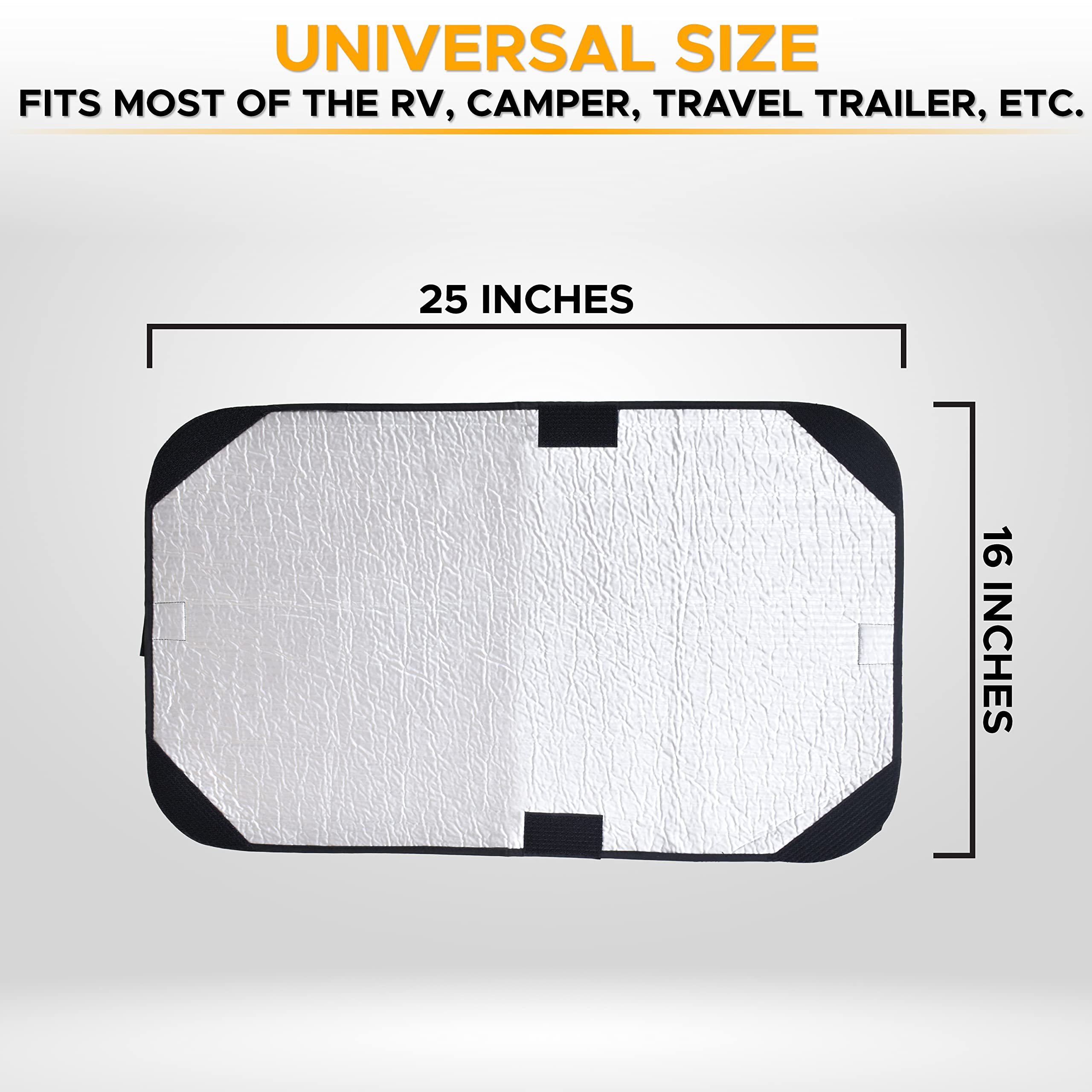 Foldable RV Door Window Shade for trailer skylight and privacy cover