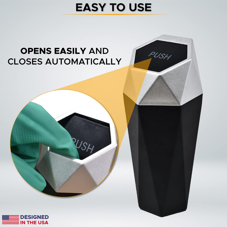 Leakproof Mini Trash Can with 30 garbage bags included