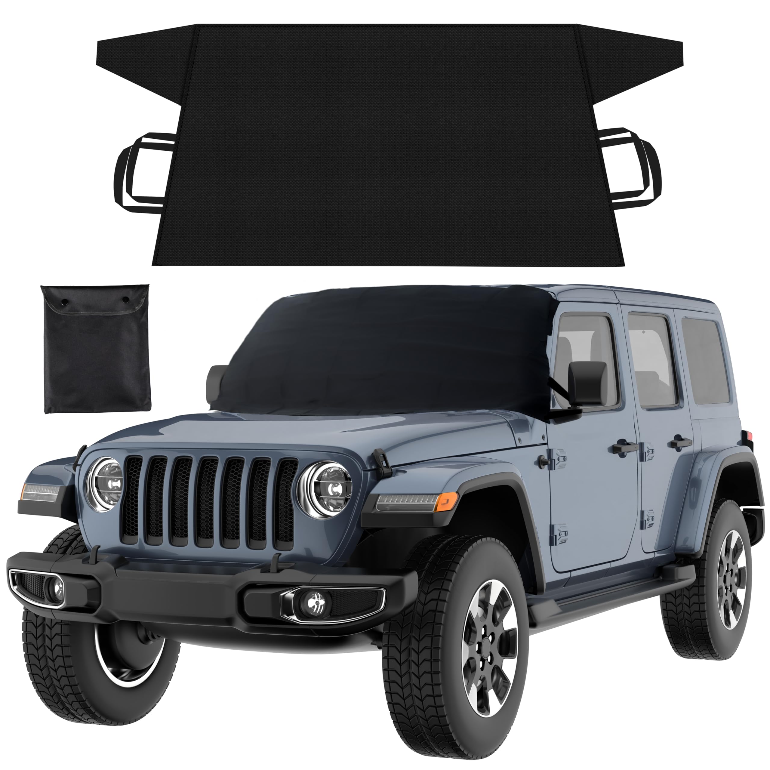 Jeep Windshield Snow Cover X-Small – Durable 600D Oxford fabric for Wrangler, Bronco, Gladiator.
