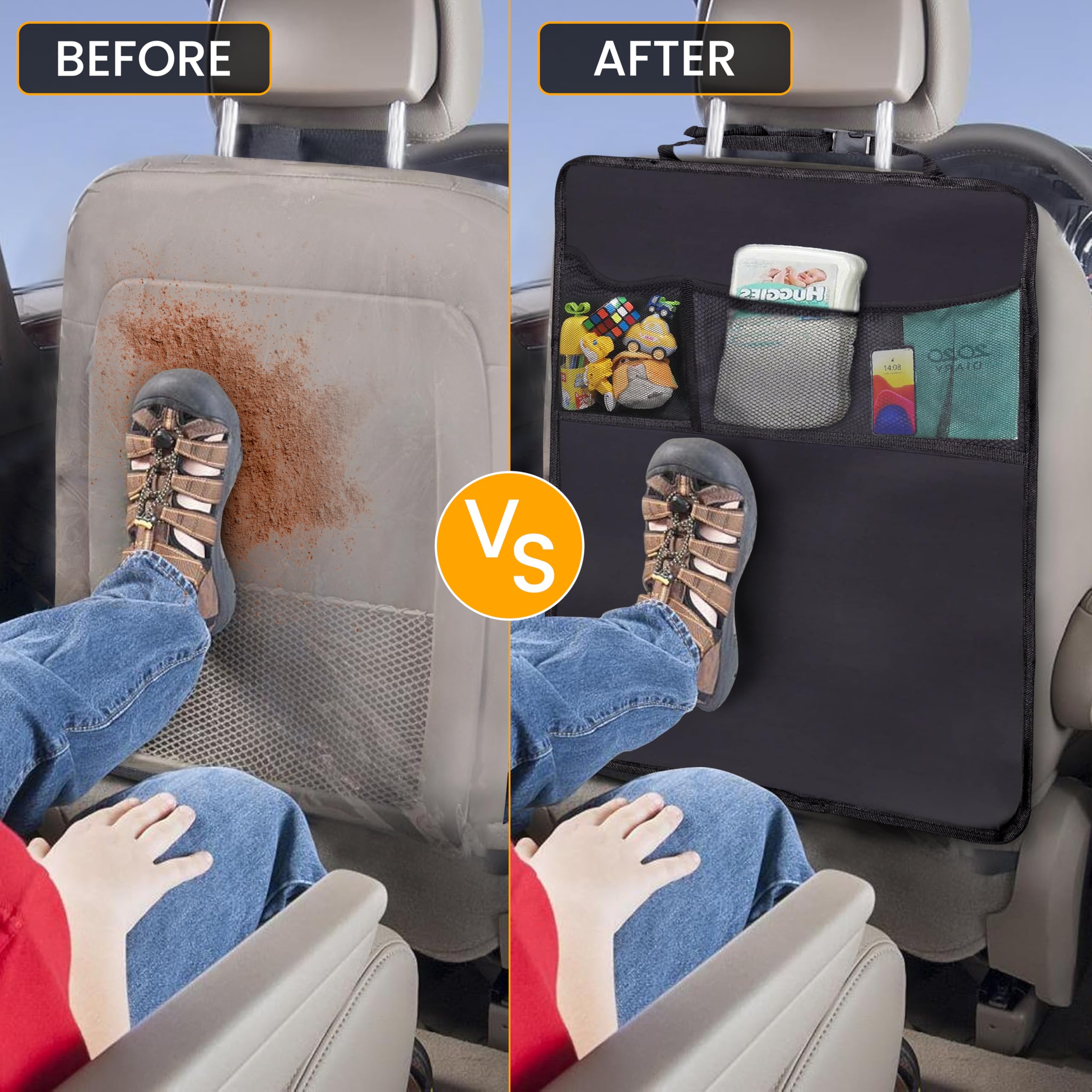 EcoNour Back Seat Protector 2-Pack – Keeps vehicle seats clean and scratch-free.