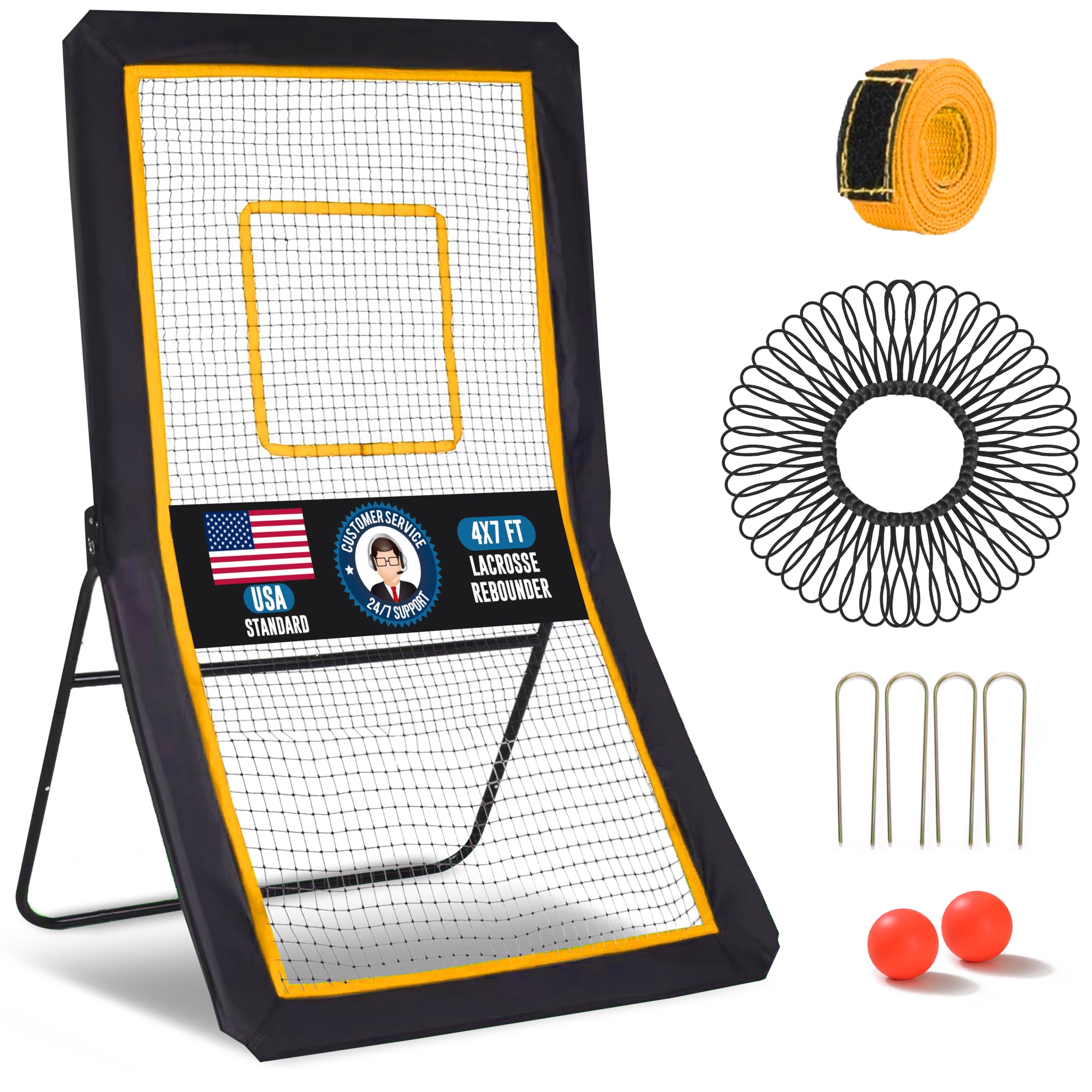 Multi-Sport Rebounder Net 4x7 ft EcoNour adjustable angles for training