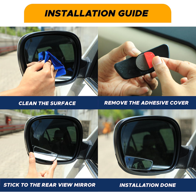 Blind spot car mirror 2 pack EcoNour side mirror extension for safety