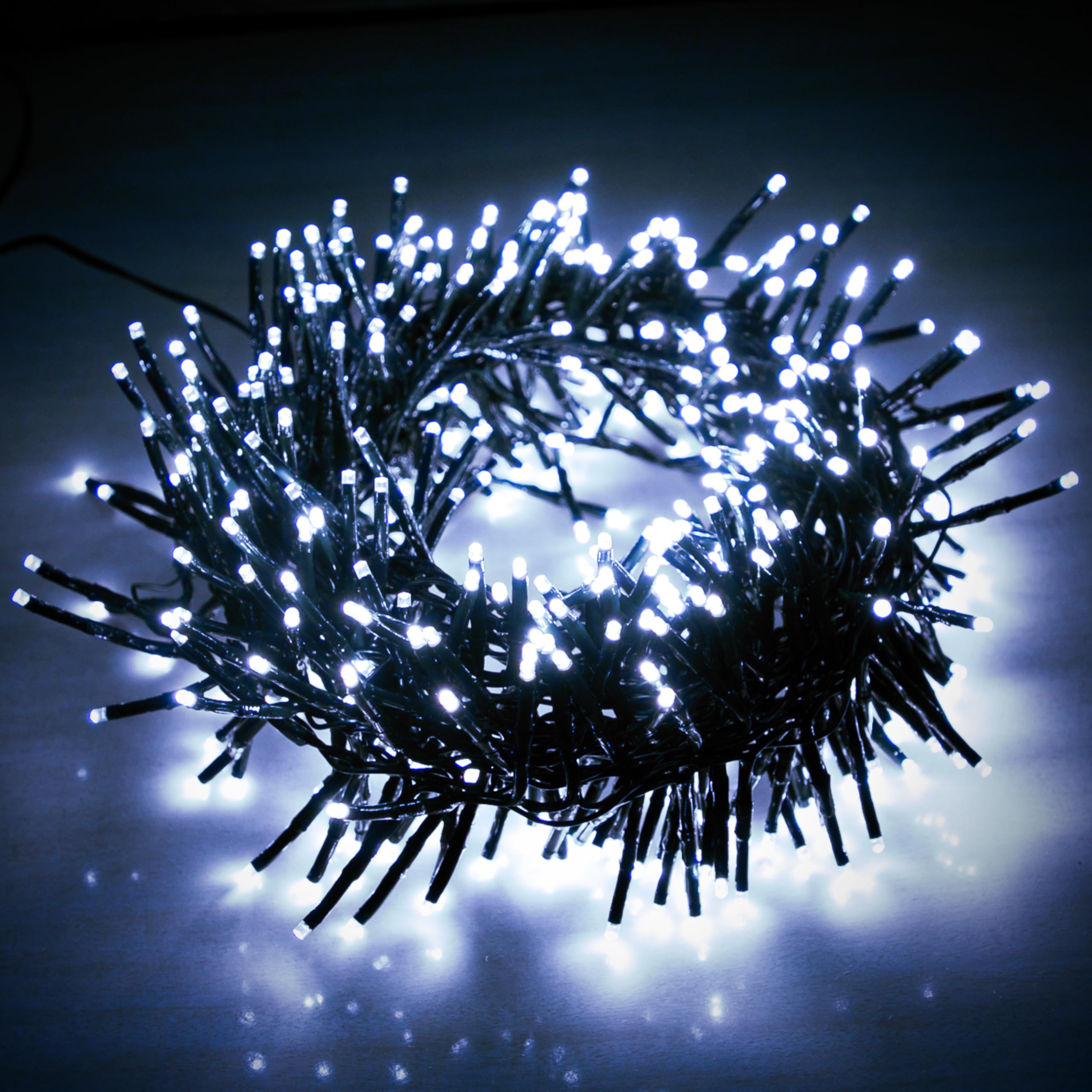 EcoNour 20Ft 480 LED Cluster Twinkle Lights for Christmas Tree, 8 Modes String Lights for Decoration with Timer and Memory Function, Ambient Warm White Fairy Lights for Magical Home & Garden Decor