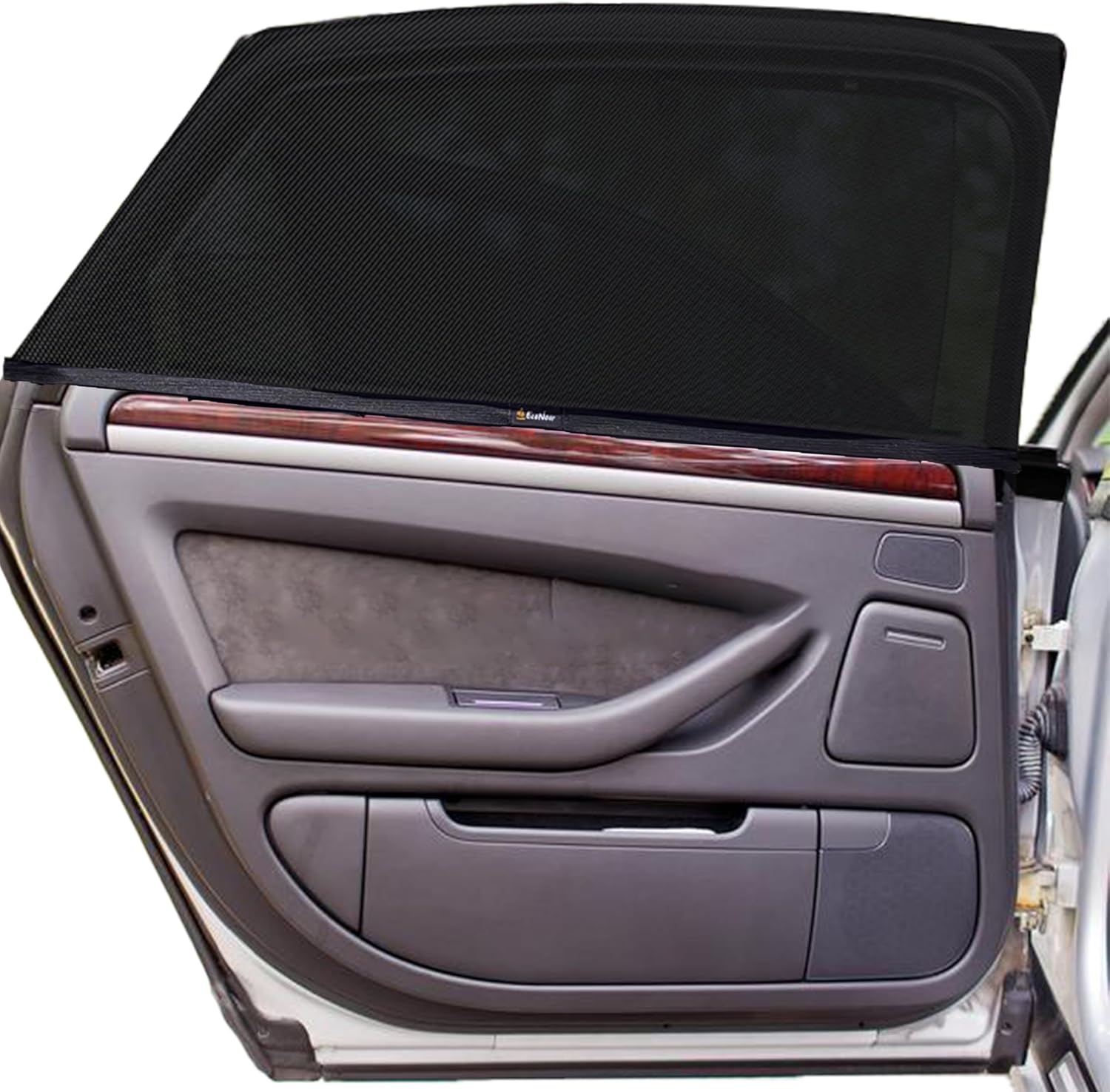 EcoNour Car Window Shade | 100% Protection from Bugs, UV and Car Mosquito Net for Camping | Breathable Mesh Baby Car Window Covers for Privacy Blackout | Pack of 2 (Medium 36