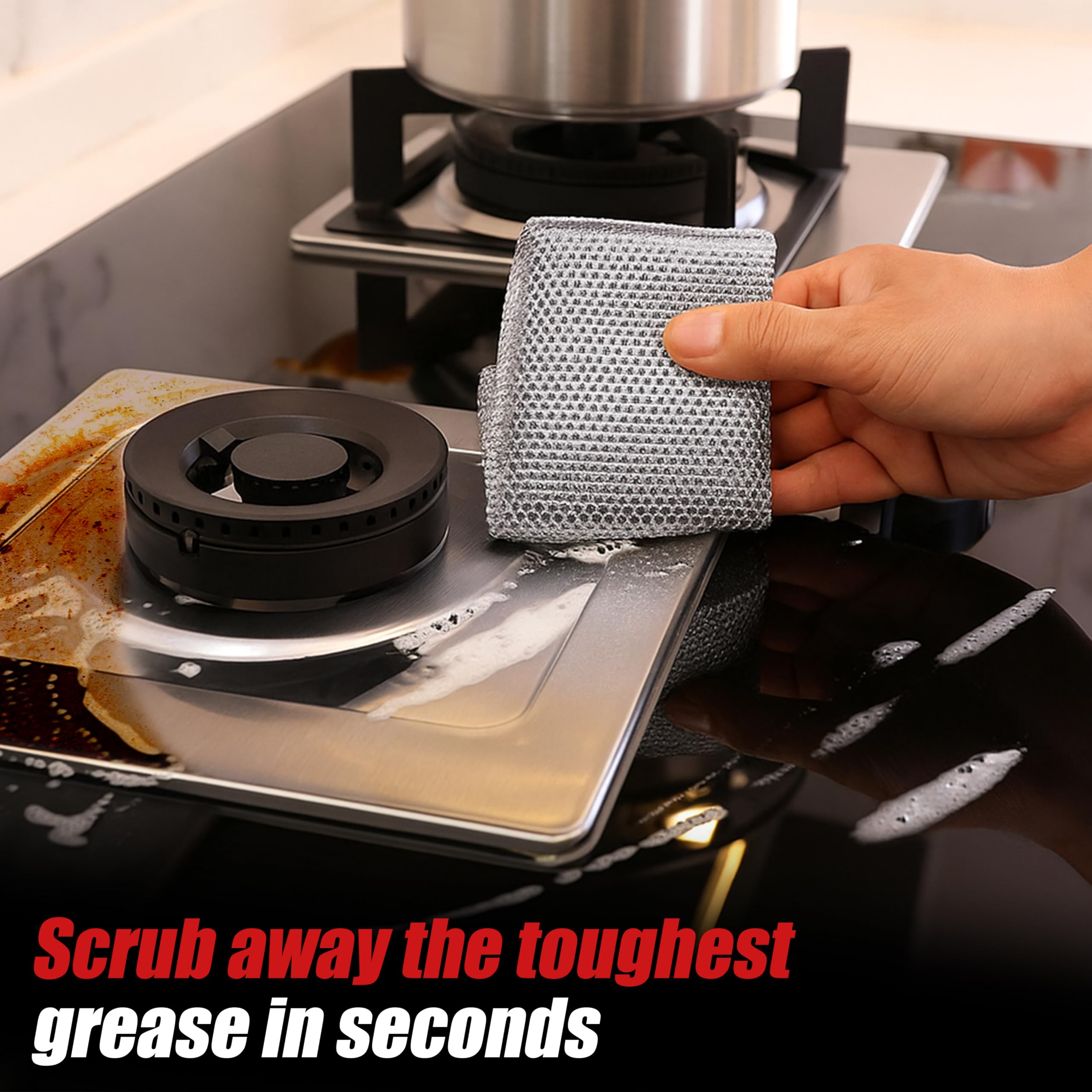 Multipurpose Non-Scratch Wire Dishcloth for Rust Removal and Scrubbing