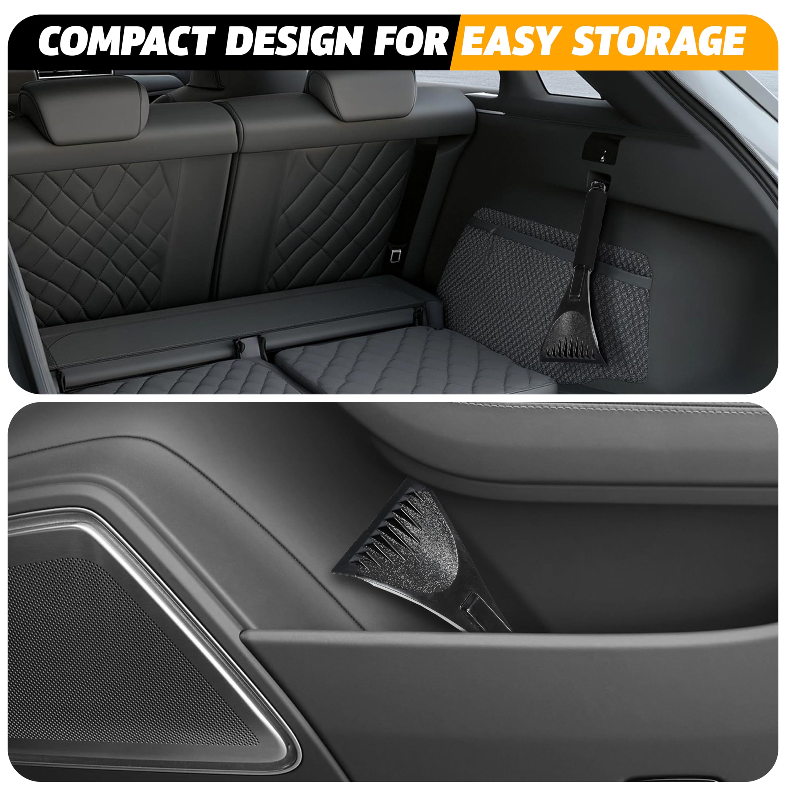 EcoNour Ice Scraper for Car Windshield, heavy-duty frost remover with foam handle for better control.