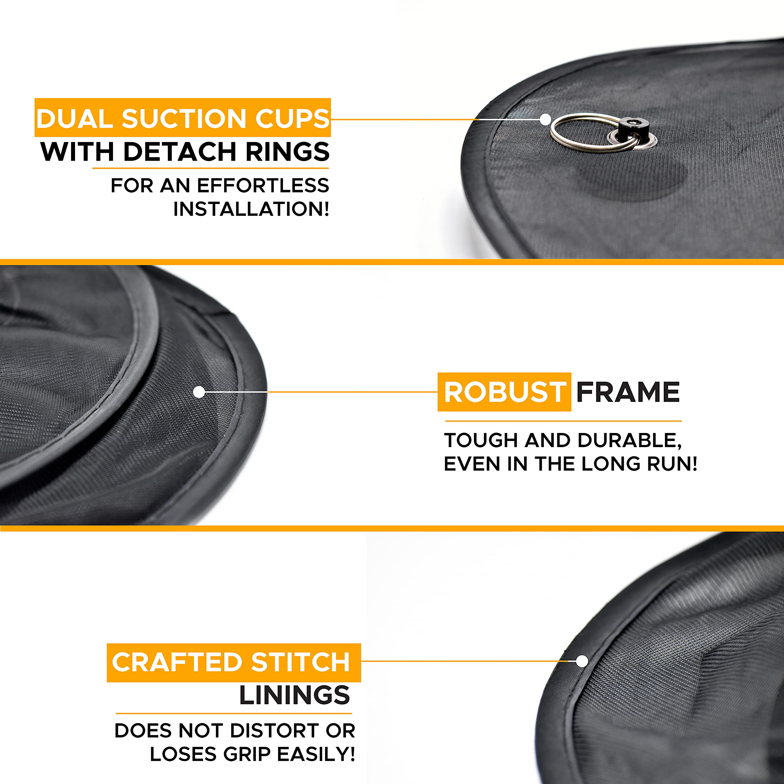 EcoNour Rear  Back Window Sun Shade for Complete Coverage