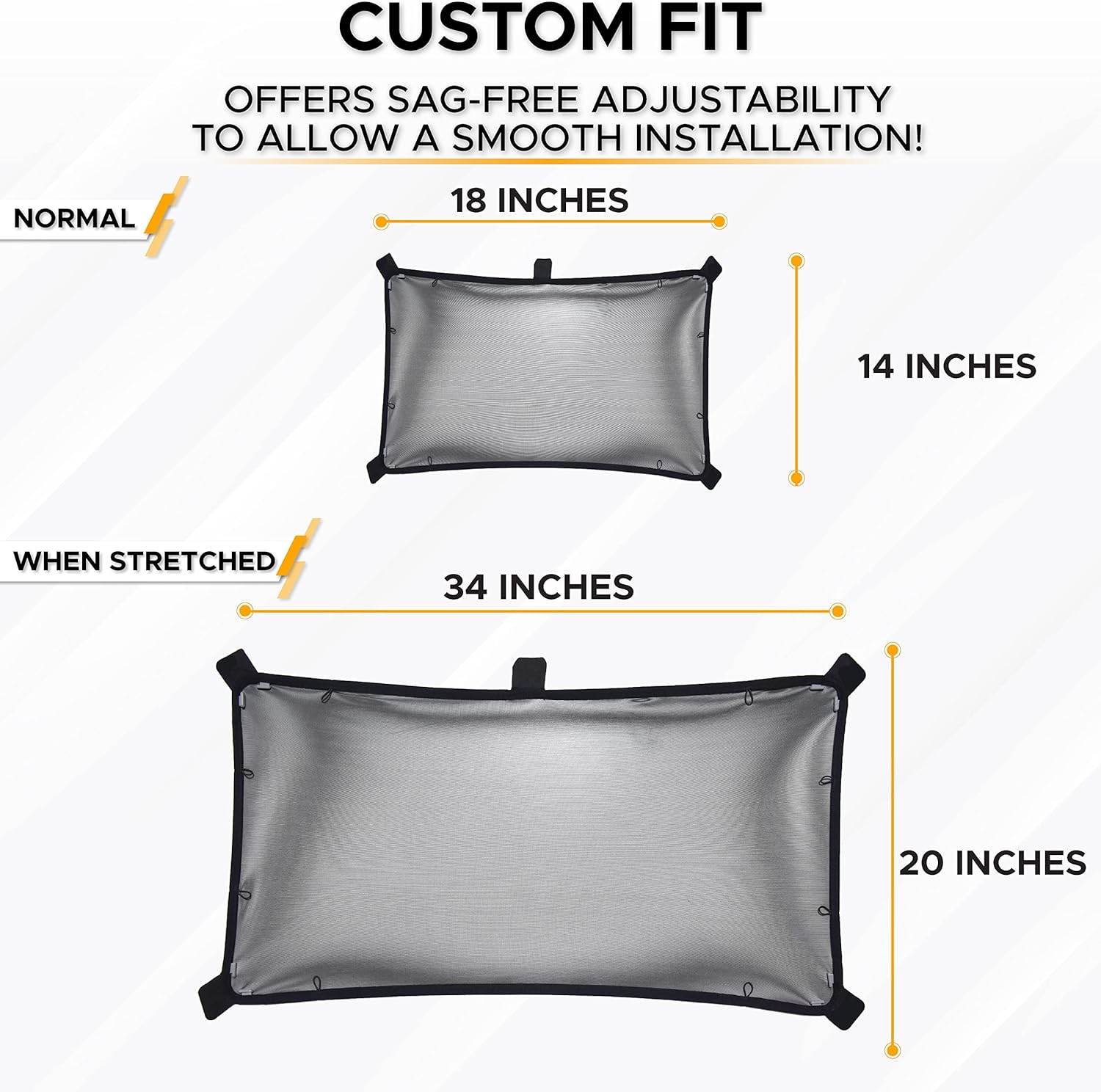 EcoNour Car Window Baby Shade (1Pack) | Car Magnetic Stretch to Fit | Window Sun Shade for Kids | Custom Fit Window Screen with Magnetic Hook | Adjustable Car Window Accessories