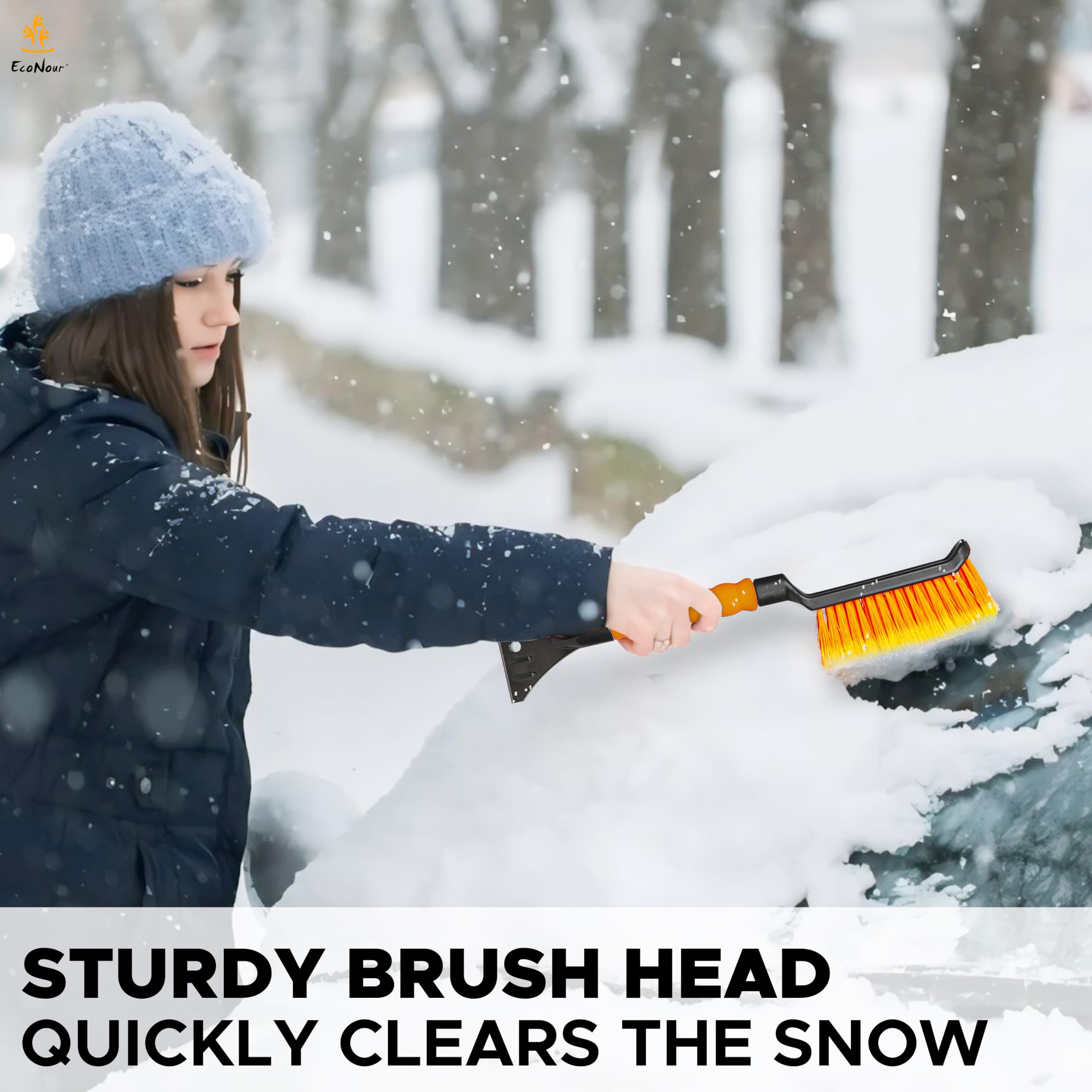 17 inch snow brush & ice scraper EcoNour compact car snow brush