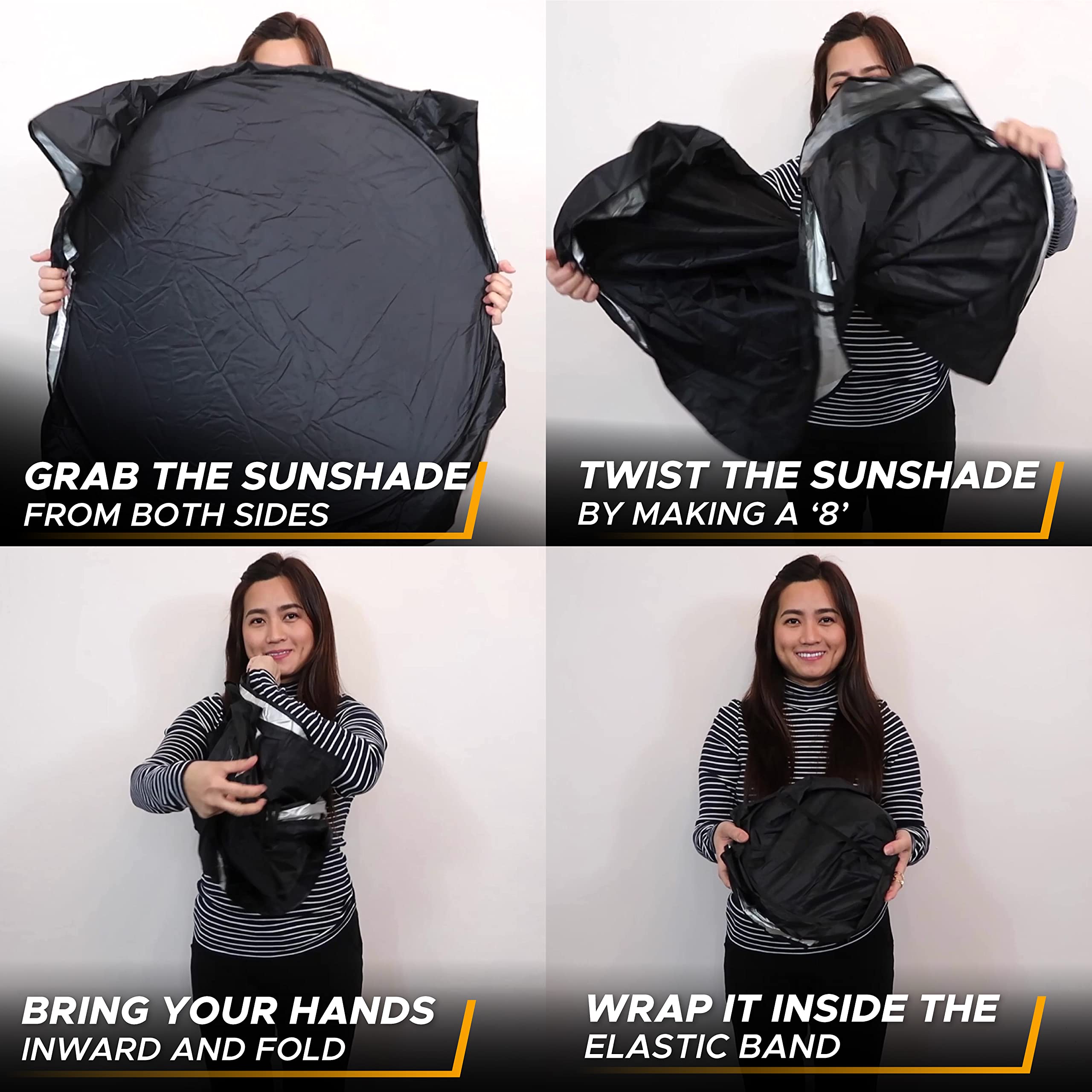 Car Windshield Sun Shade – Small Size Auto Interior Heat Protector