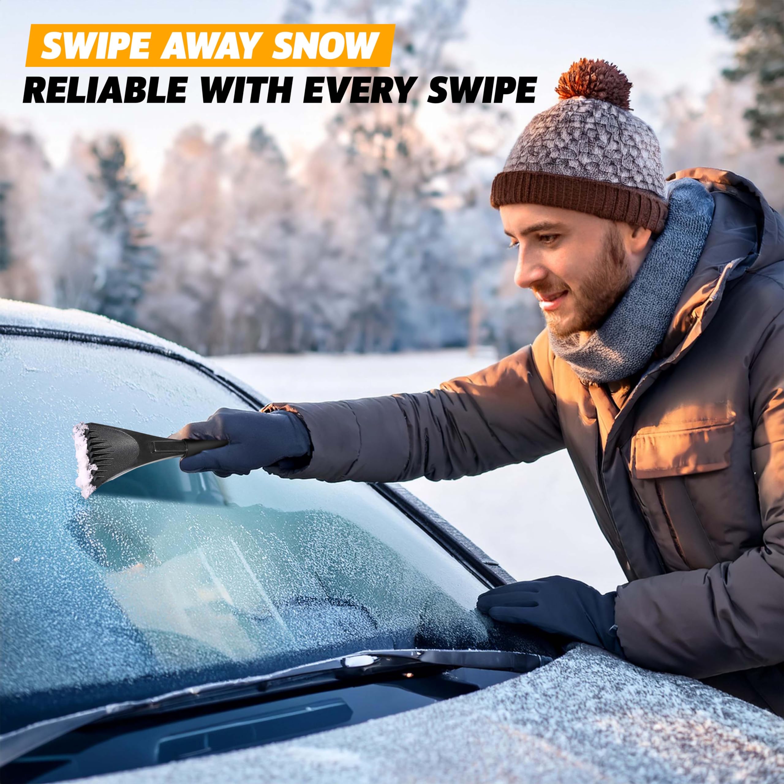 Windshield Ice Scraper 2-Pack | EcoNour Snow & Ice Removal