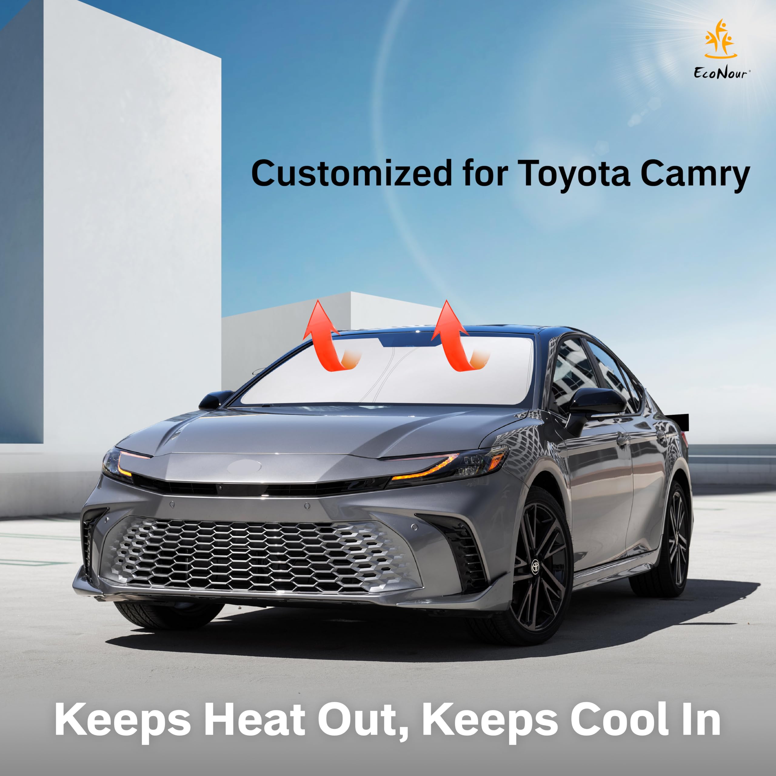 Toyota Camry windshield sun shade (2012–2017) foldable 240T polyester visor