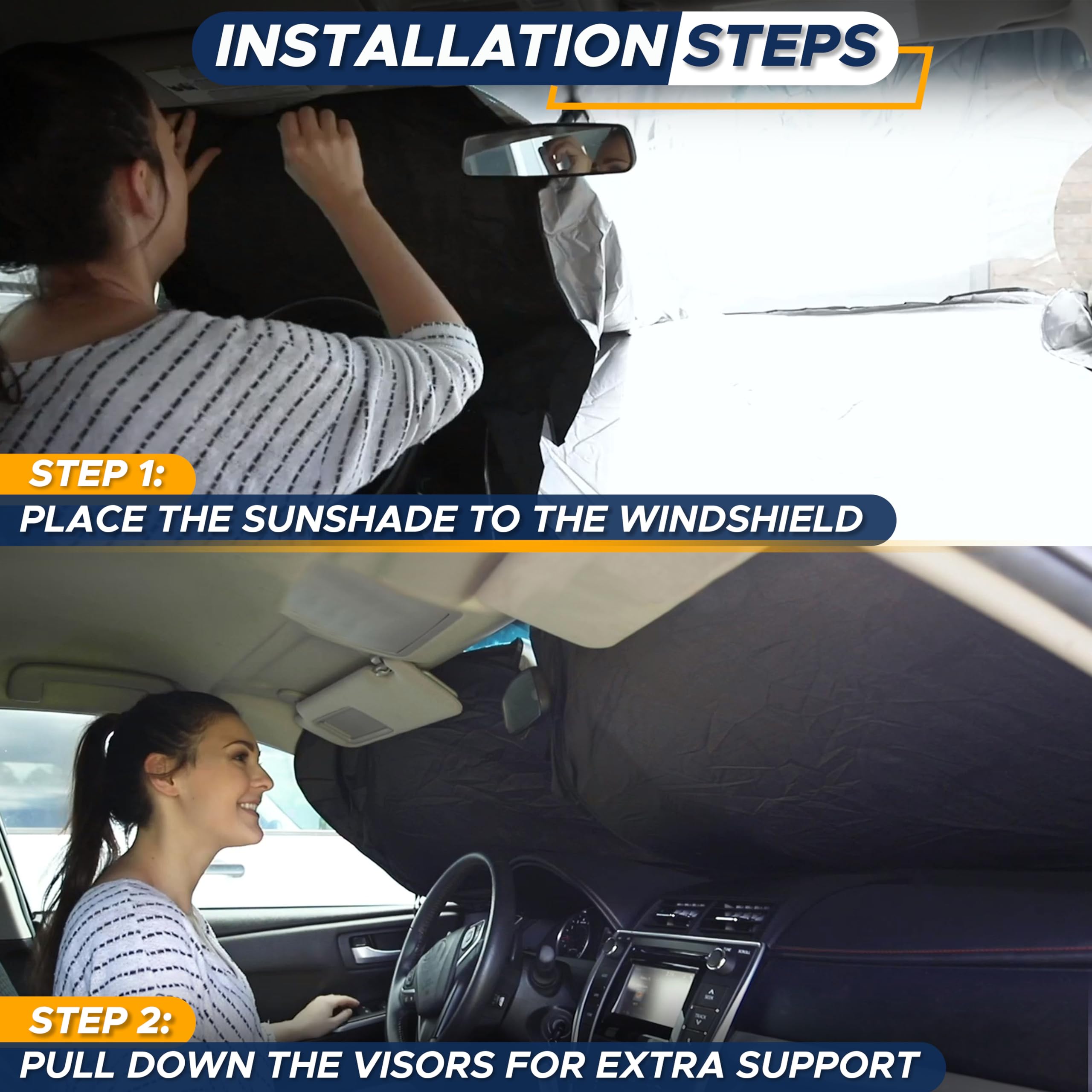 Car Windshield Sun Shade – UV Protection Windshield Cover for Vehicles