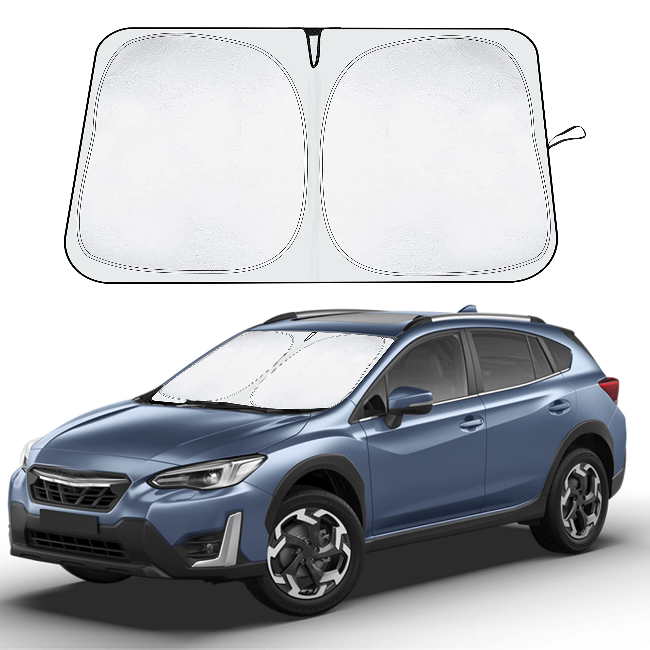 Subaru Crosstrek Windshield Sunshade 2018–2025 blocks UV rays and heat