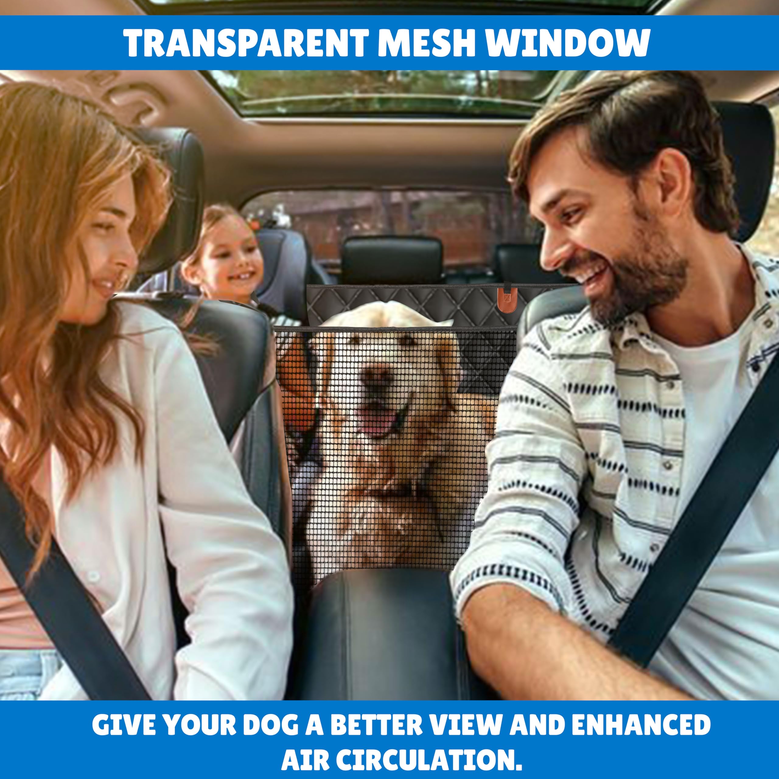 Waterproof Back Seat Extender for Dogs with Seat Protection