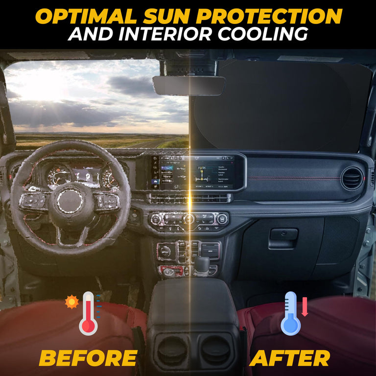 Jeep Windshield Sunshade – EcoNour X-Small 60