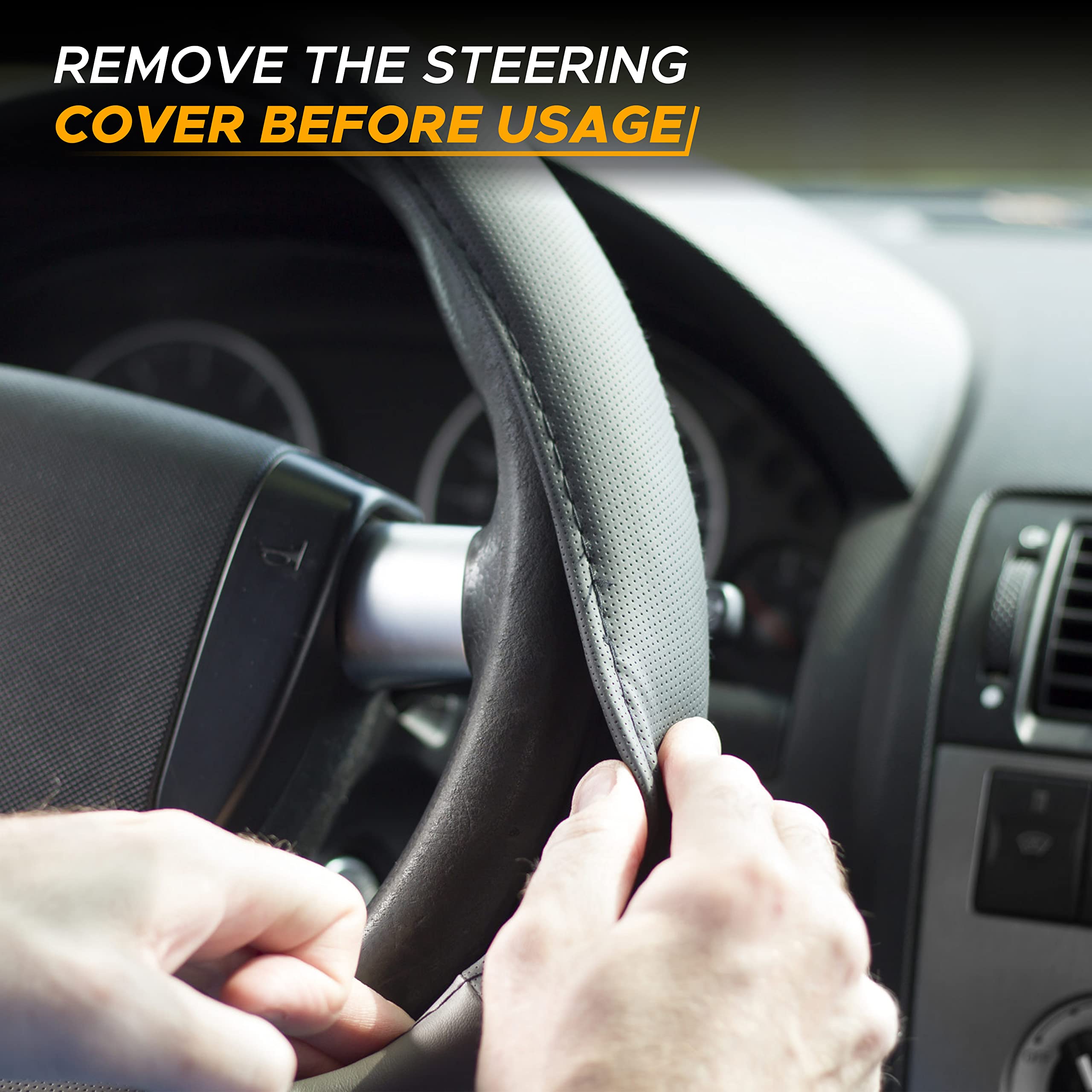 EcoNour 2 in 1 Car Steering Wheel Desk (Beige) ergonomic car tray for drivers with pen and cup holder