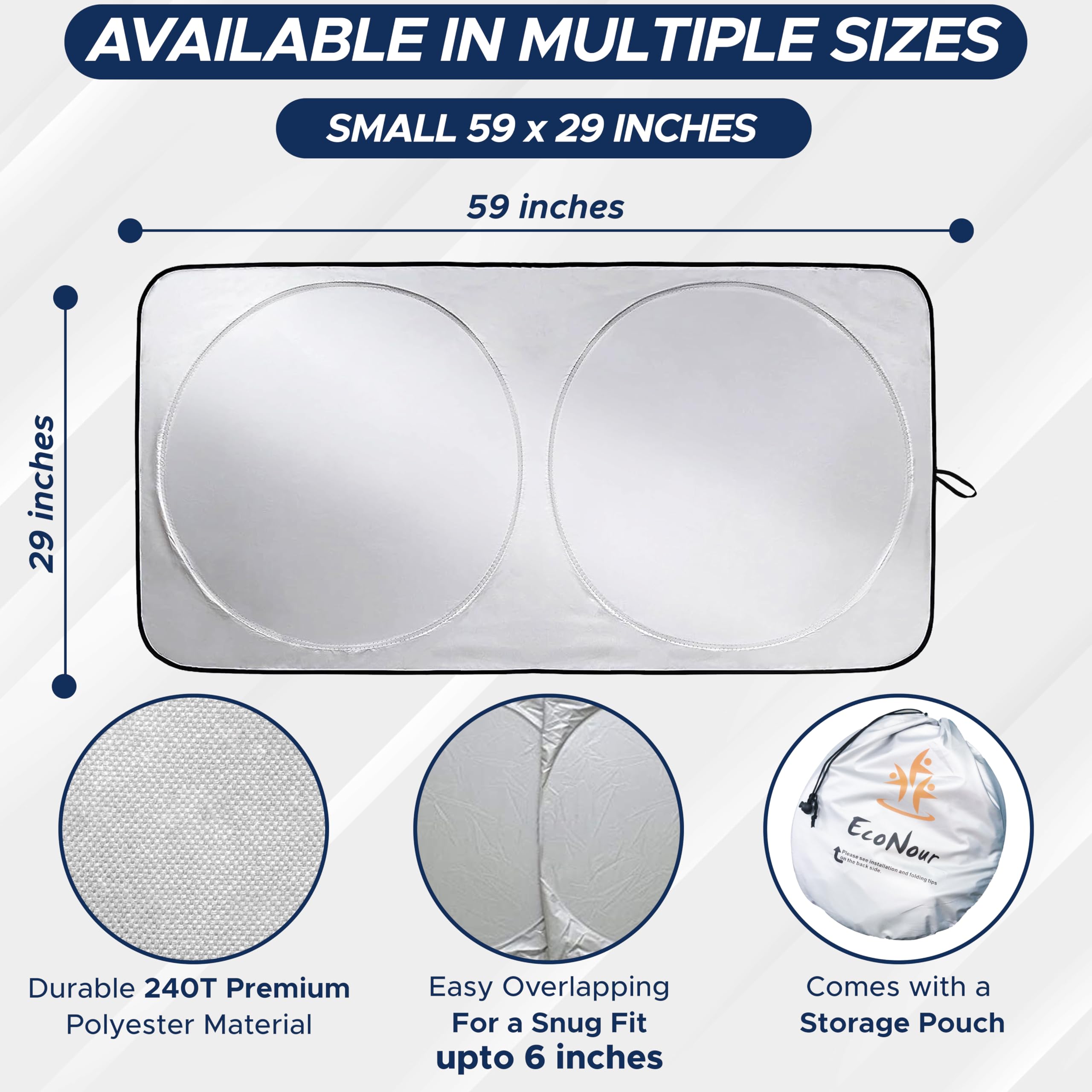 Car Windshield Sun Shade – EcoNour Innovative UV & Heat Protection Cover