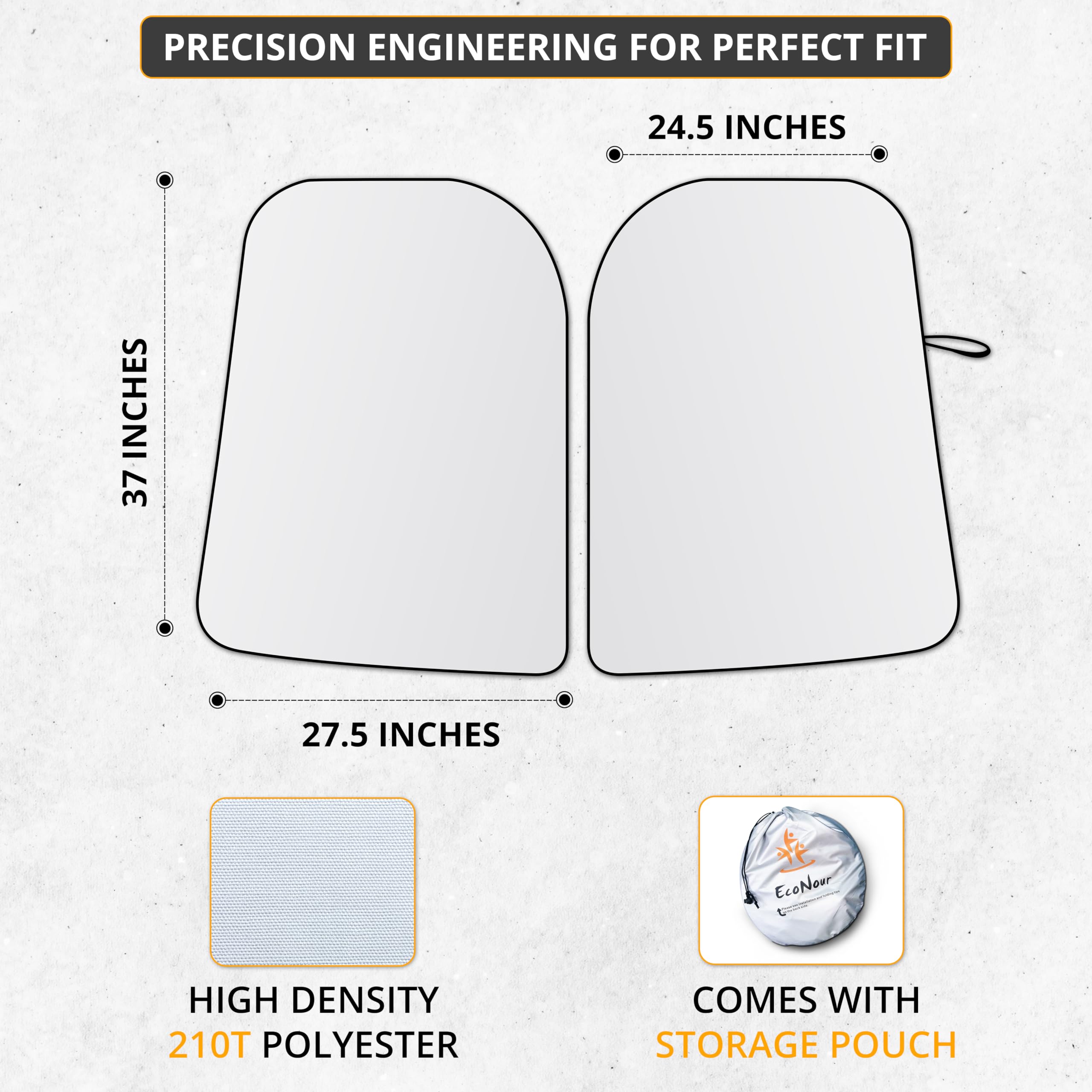 Tesla Windshield Sun Shade – EcoNour Sun Blocker for Model 3 and Model Y