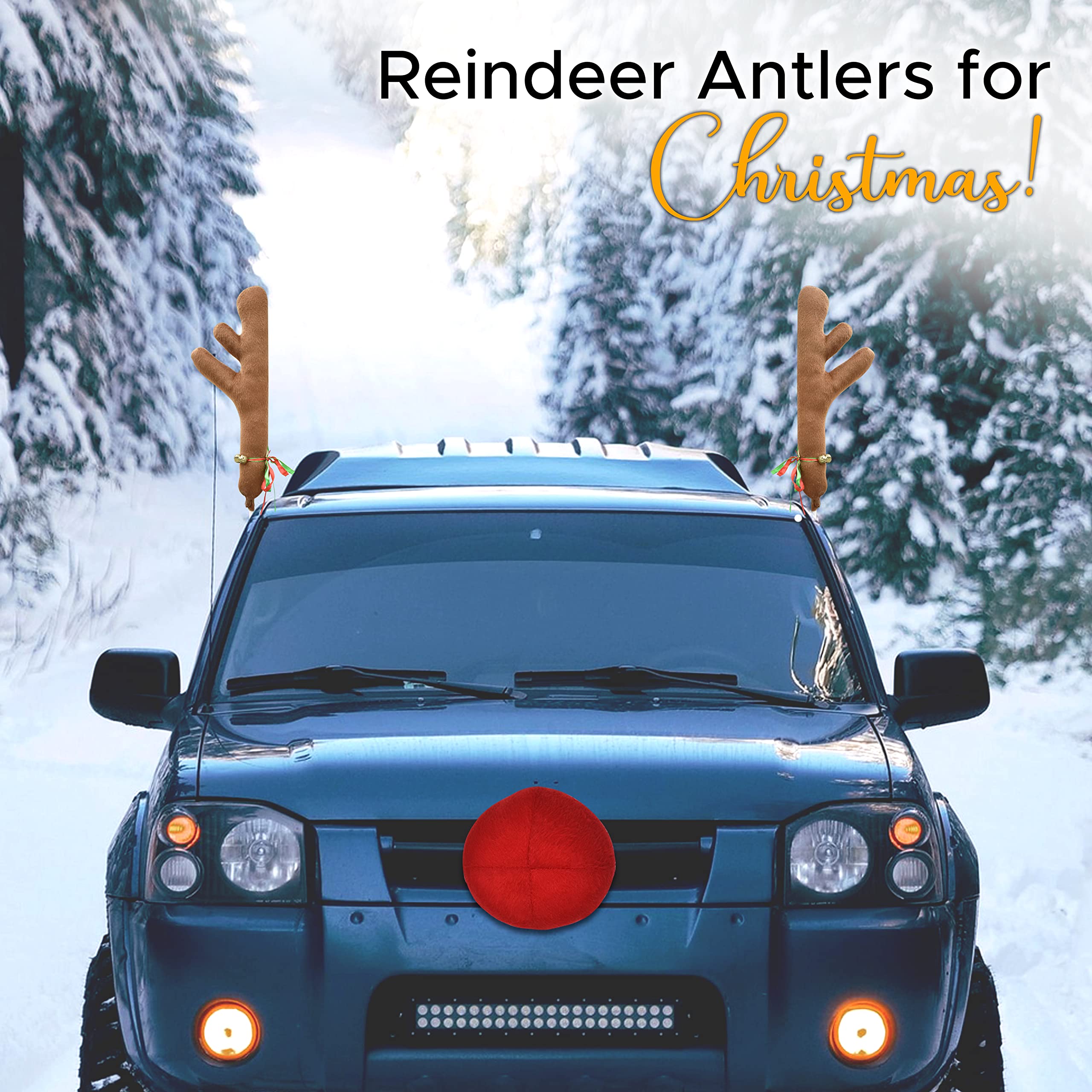 Christmas Car Reindeer Antlers and nose