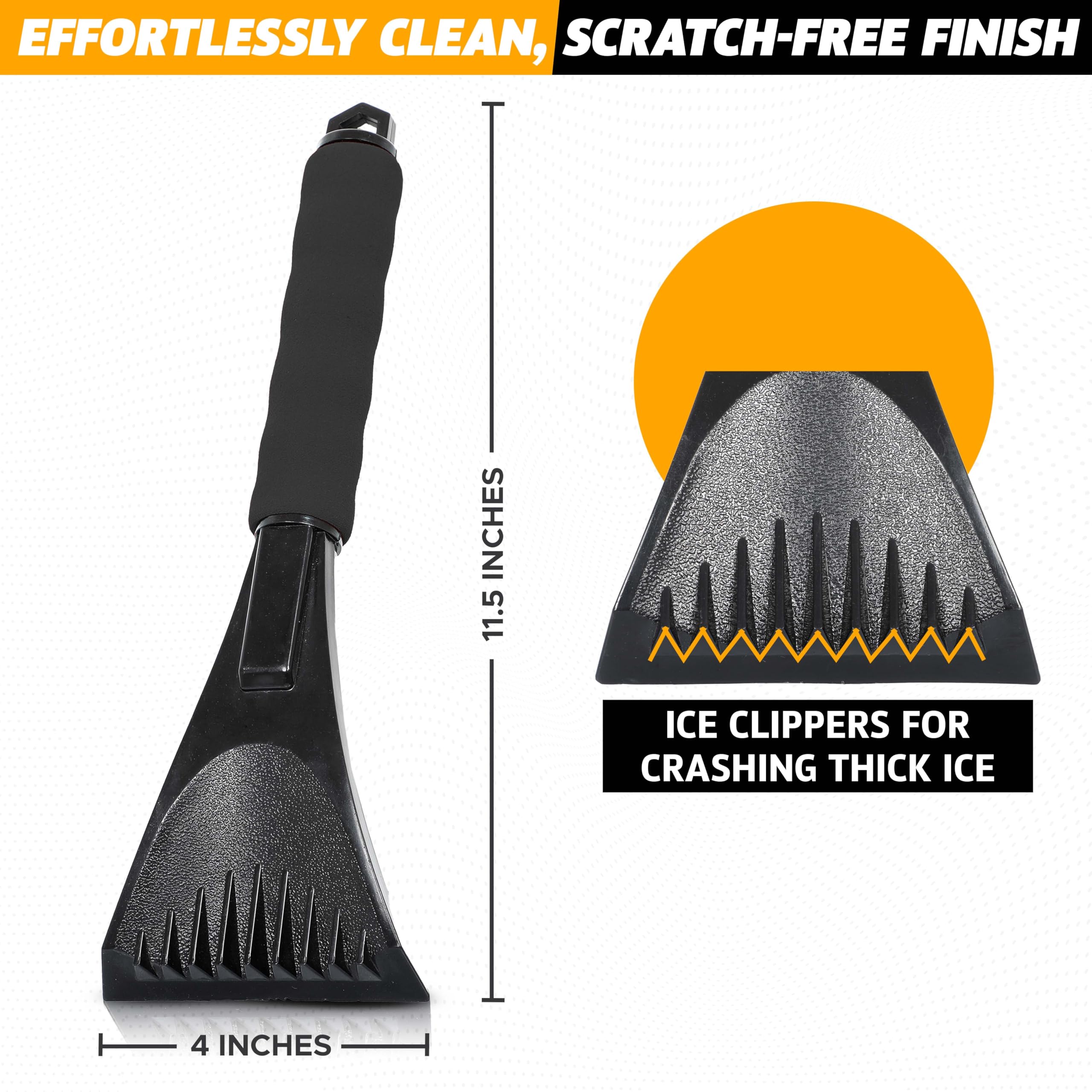 Windshield Ice Scraper 2-Pack | EcoNour Snow & Ice Removal