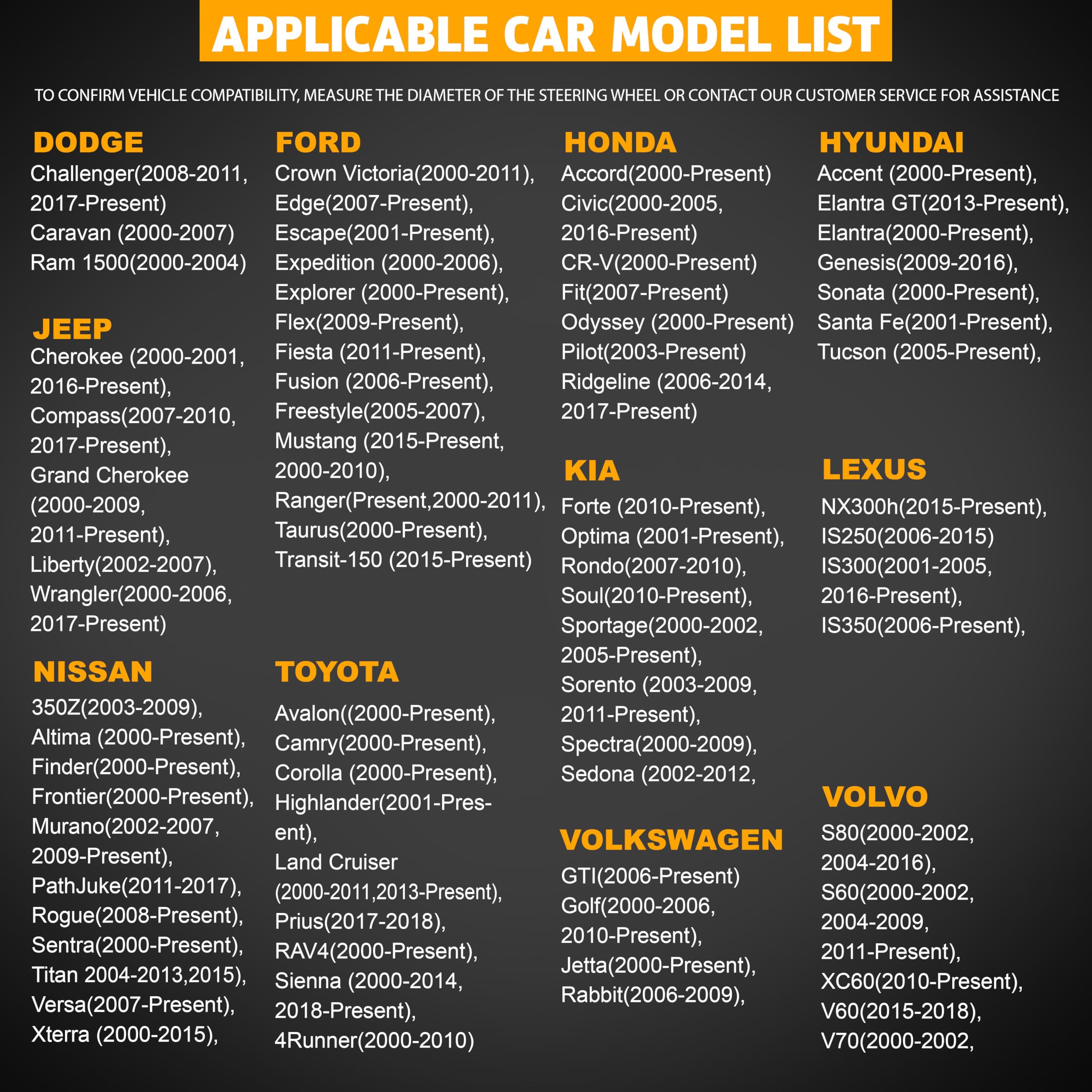 Premium Car Steering Wheel Cover with anti-slip grip