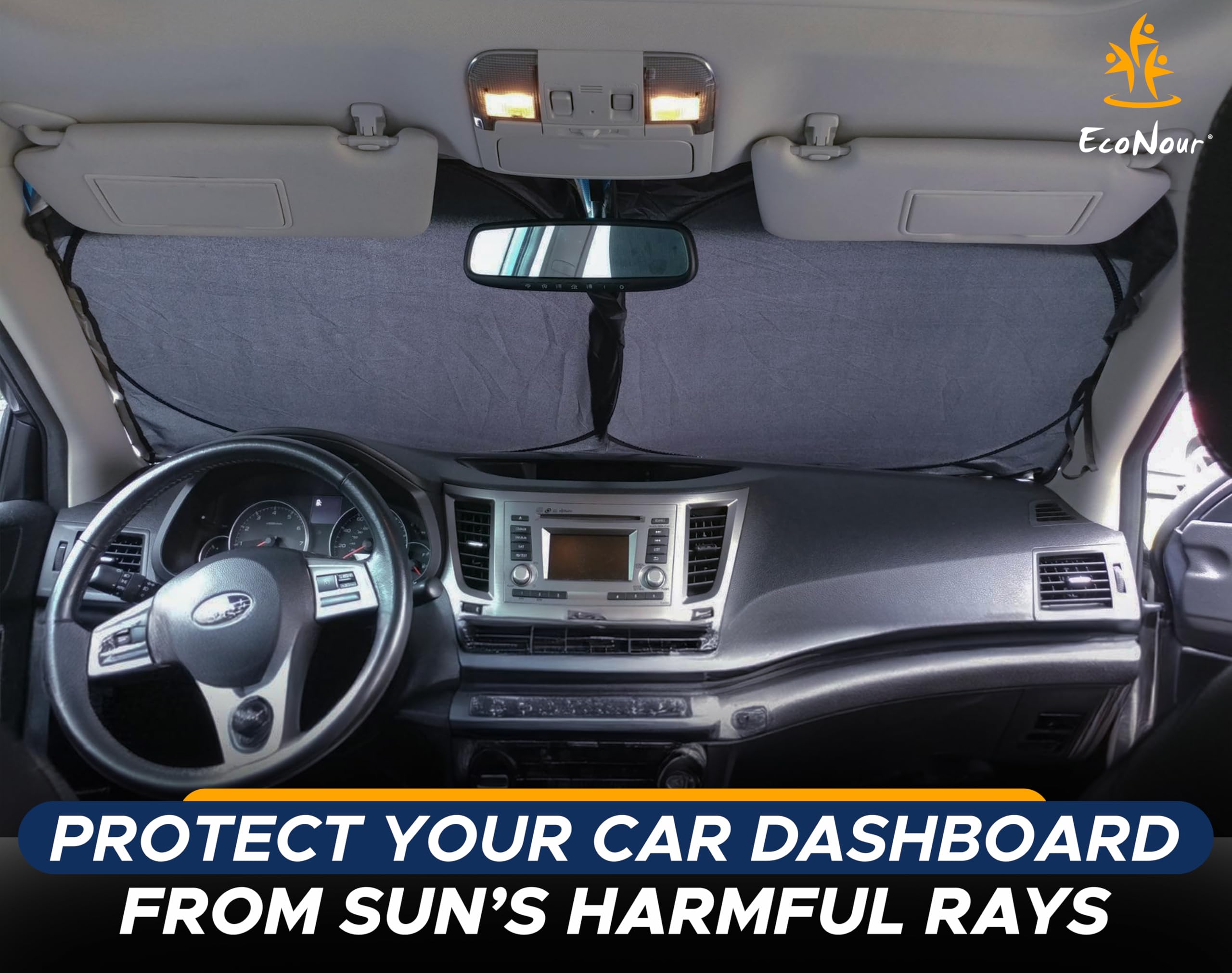 Windshield Sun Shade – Blocks UV Rays & Heat for SUVs, Sedans & Hatchbacks