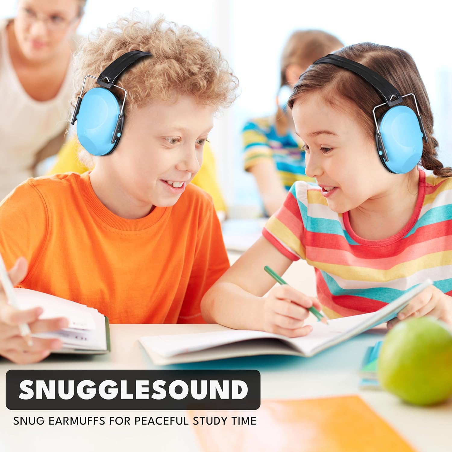 EcoNour Kids Ear Defenders Children | 28dB SNR Noise Cancelling Headphones Sound Blocking Earmuffs Autism | Adjustable Soft Kids Ear Defenders Ear Protection Earmuffs for Boys, Girls, Toddlers