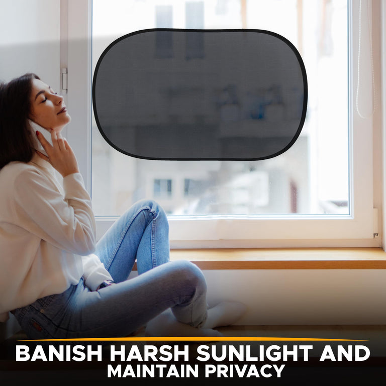Car Window Shades for Baby | EcoNour 4 Pack Medium Sun Protection Side Window Covers