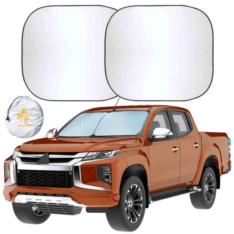Truck Sun Shade for Windshield | EcoNour 2-Piece Large 32.5