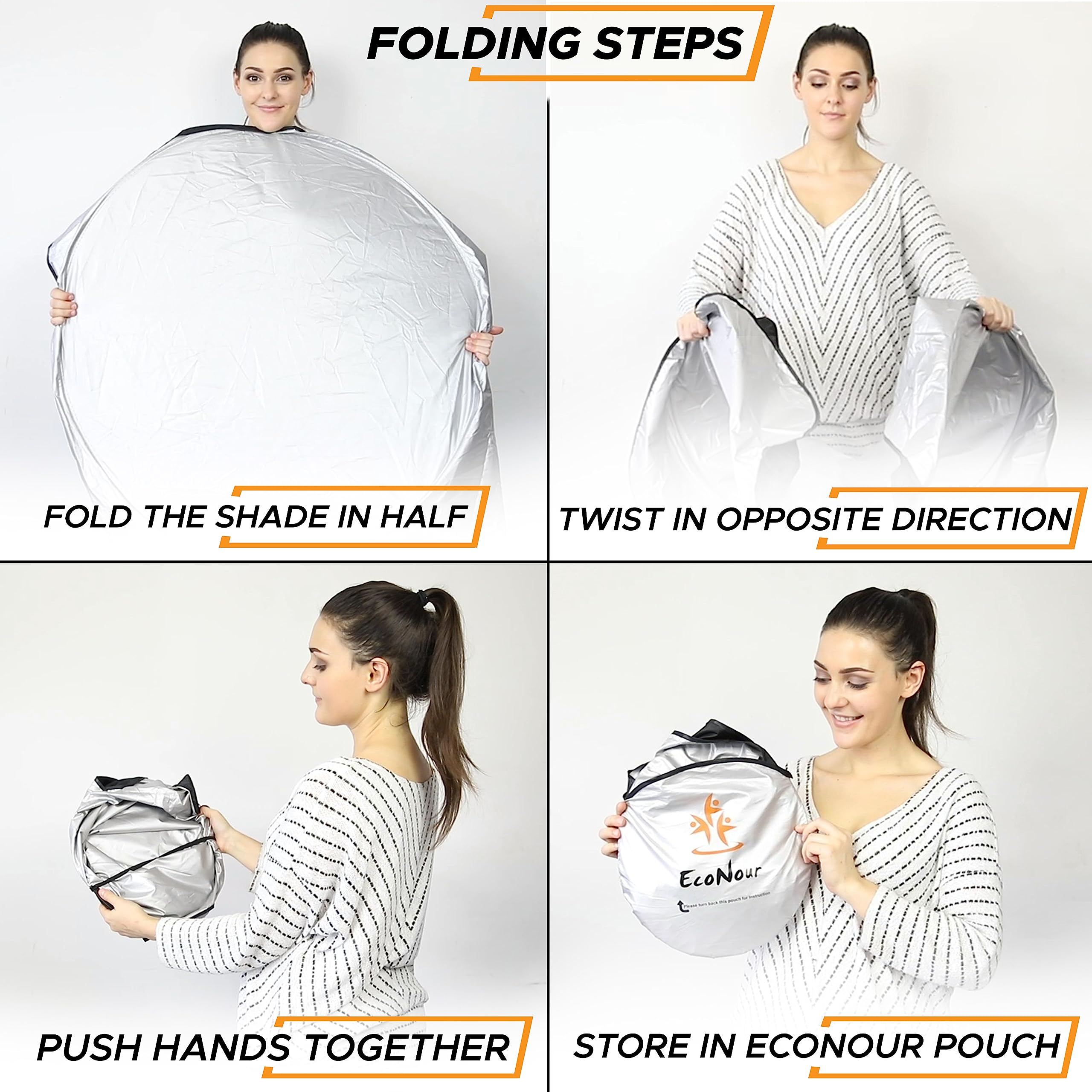 Foldable Sunshade for Car Windshield – Blocks Sunlight, Heat & UV Rays for Cars