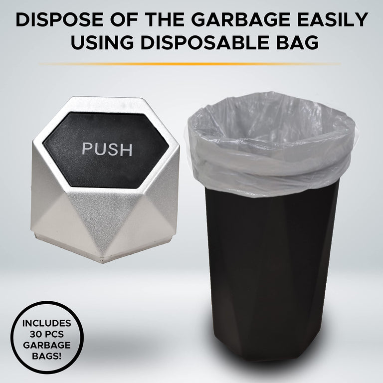 Durable Mini Trash Can with lid and convenient design
