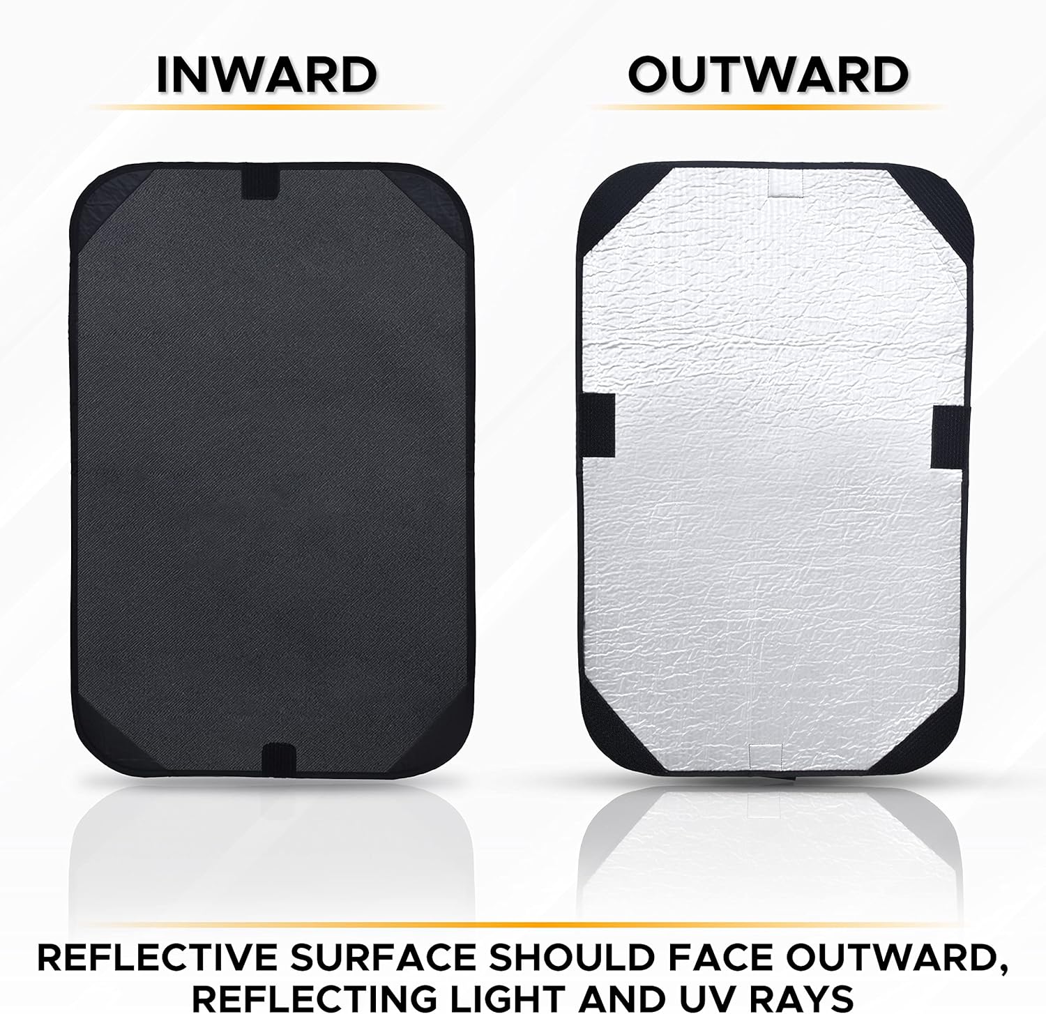 EcoNour RV Door Window Shade | Modern/Sleek RV Sunshade | UV & Privacy Protection | Foldable Window Cover | 25x16 inches | Universal Fit for RV, Camper, Travel Trailer