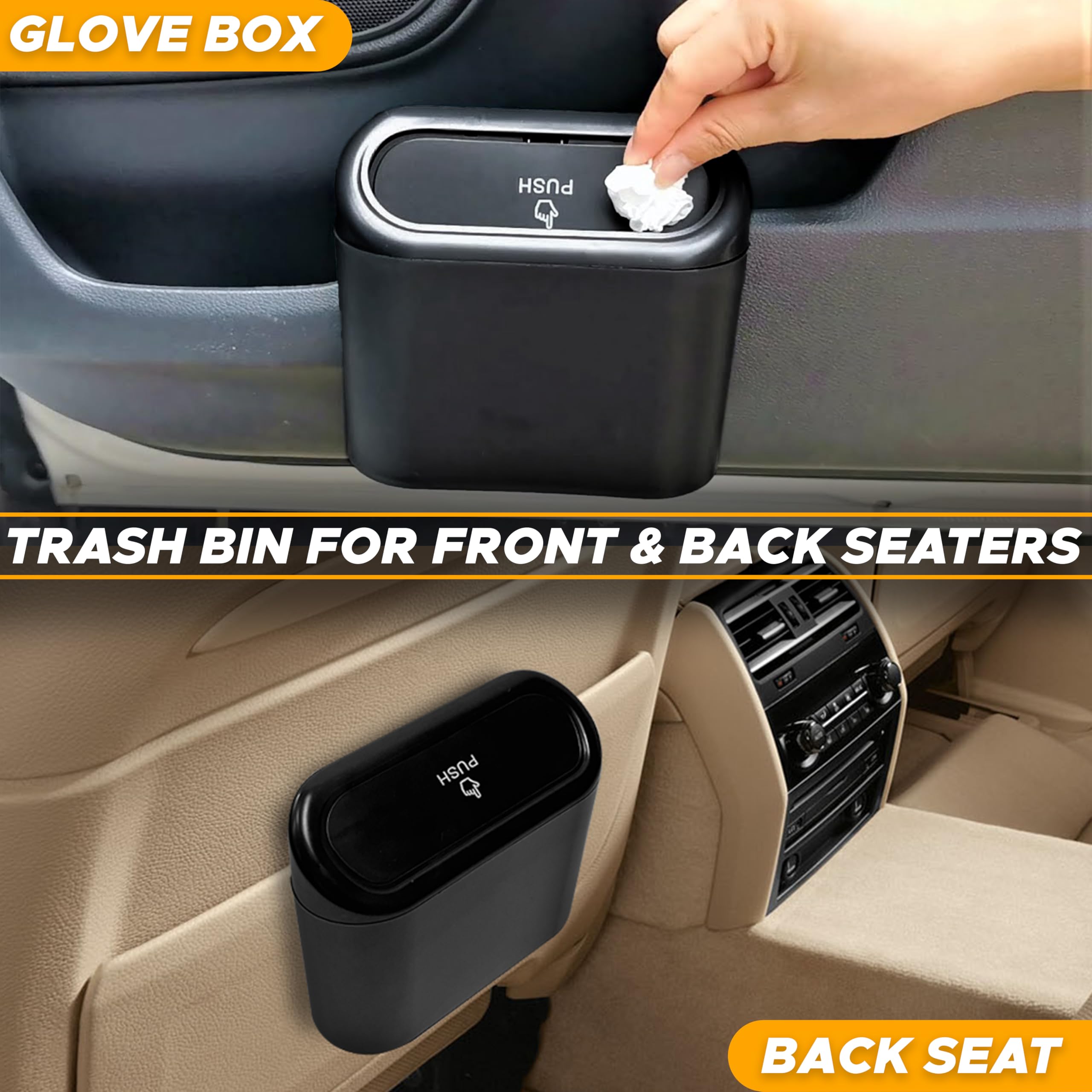 Portable Car Trash Can with 75 disposable bags included